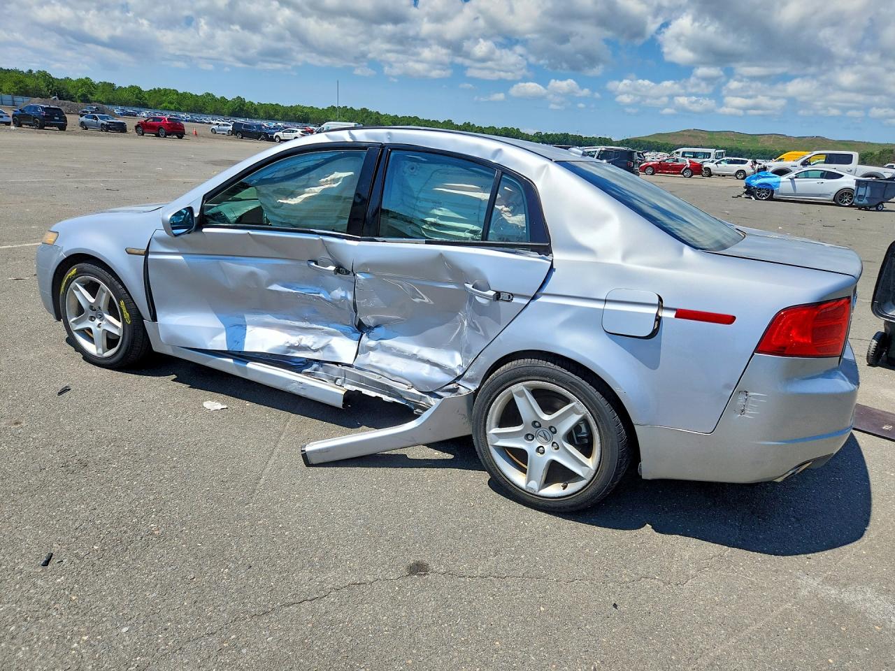 2005 Acura Tl Silver vin: 19UUA66215A057515