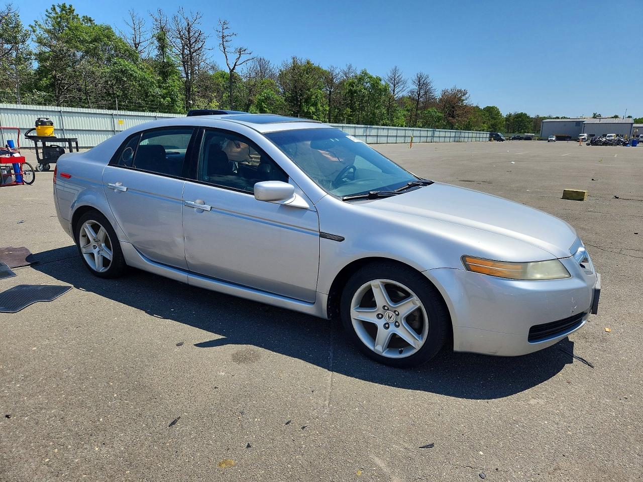2005 Acura Tl Silver vin: 19UUA66215A057515