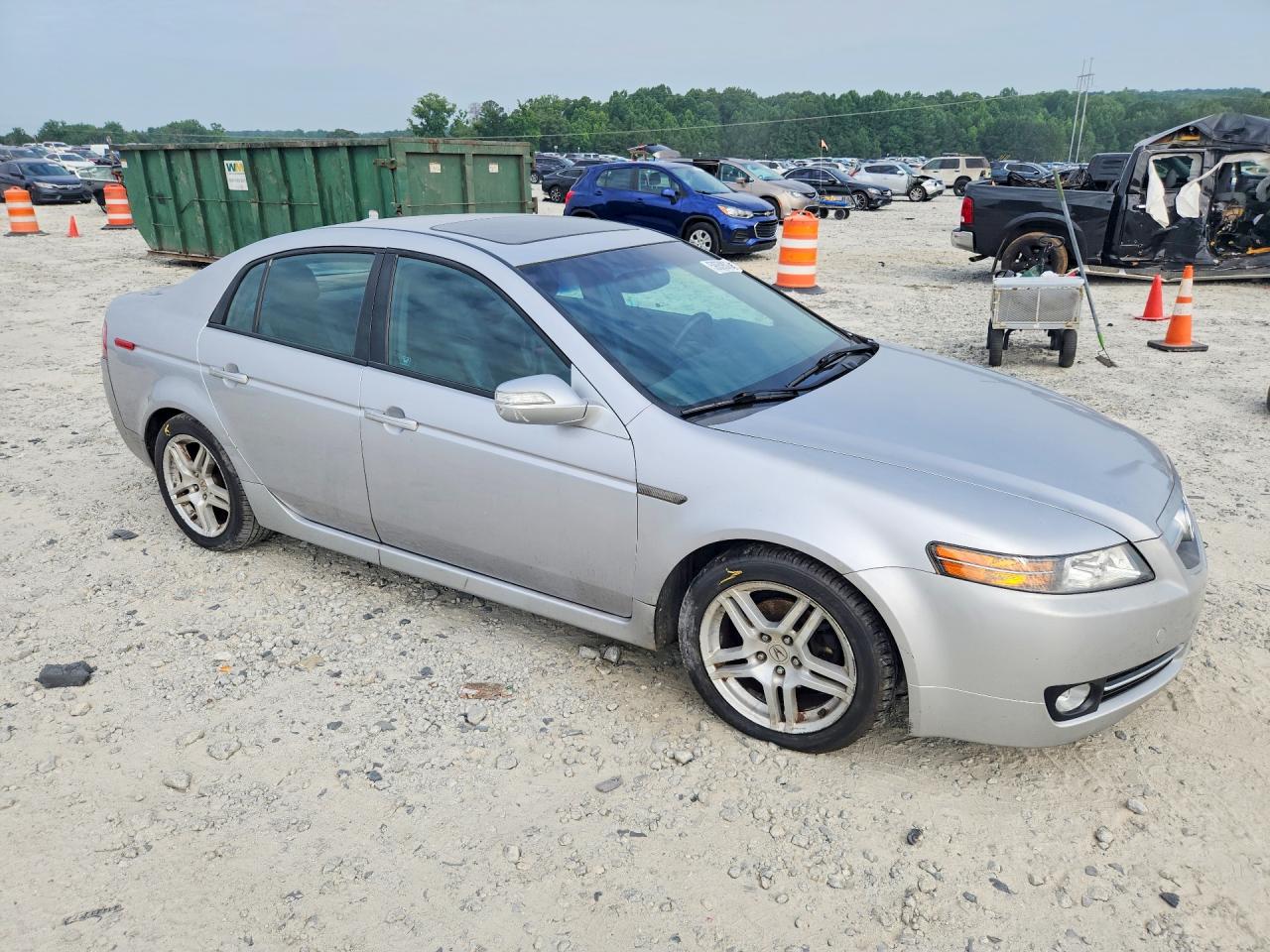 2007 Acura Tl Silver vin: 19UUA66217A030785