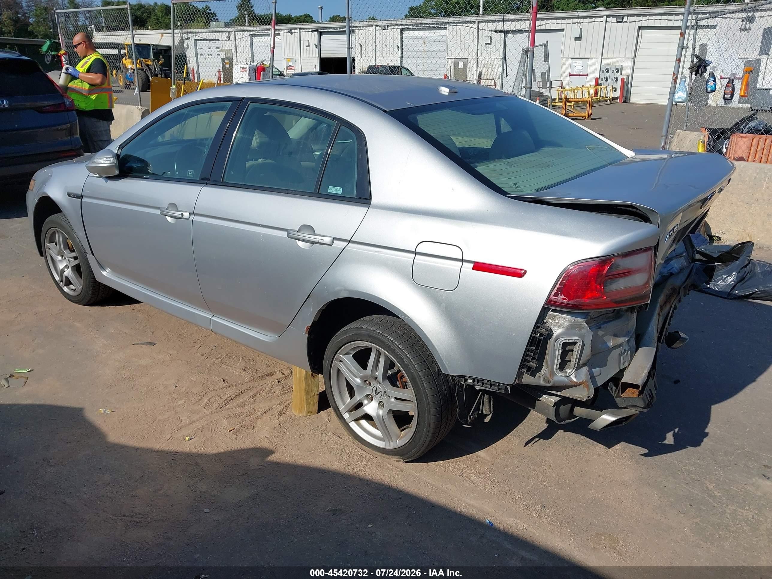 2007 Acura Tl 3.2 Silver vin: 19UUA66217A041267