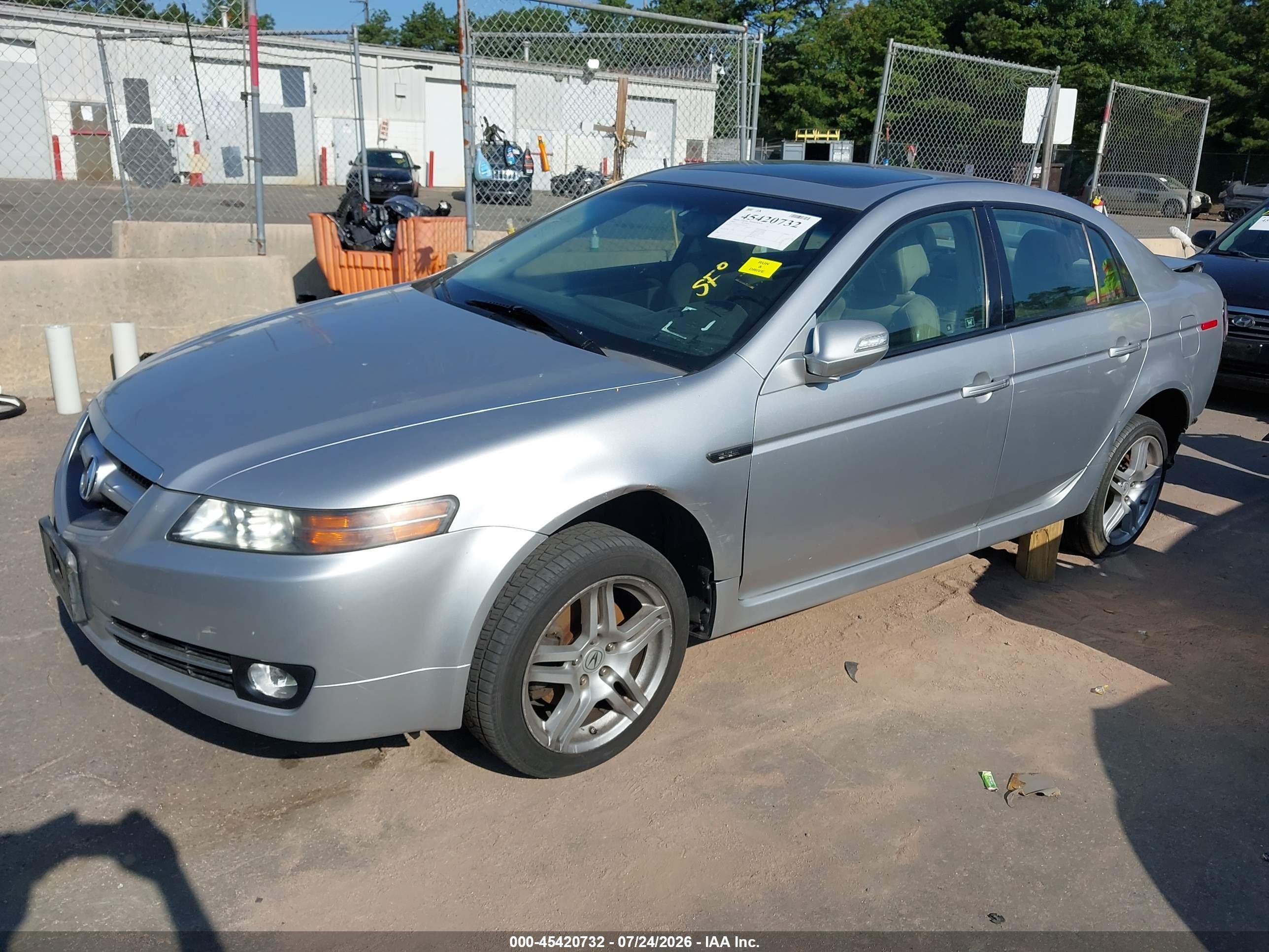 2007 Acura Tl 3.2 Silver vin: 19UUA66217A041267