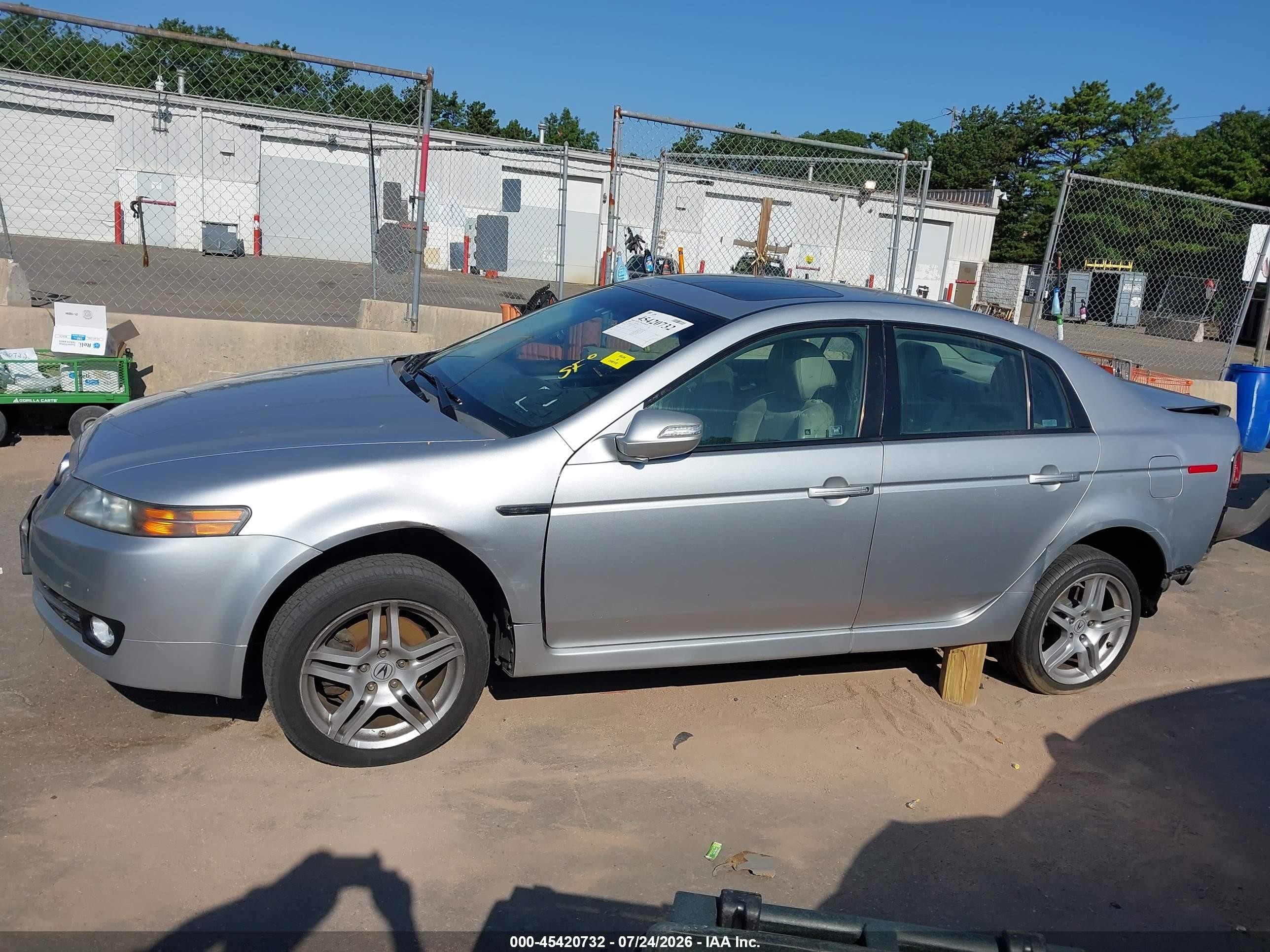 2007 Acura Tl 3.2 Silver vin: 19UUA66217A041267