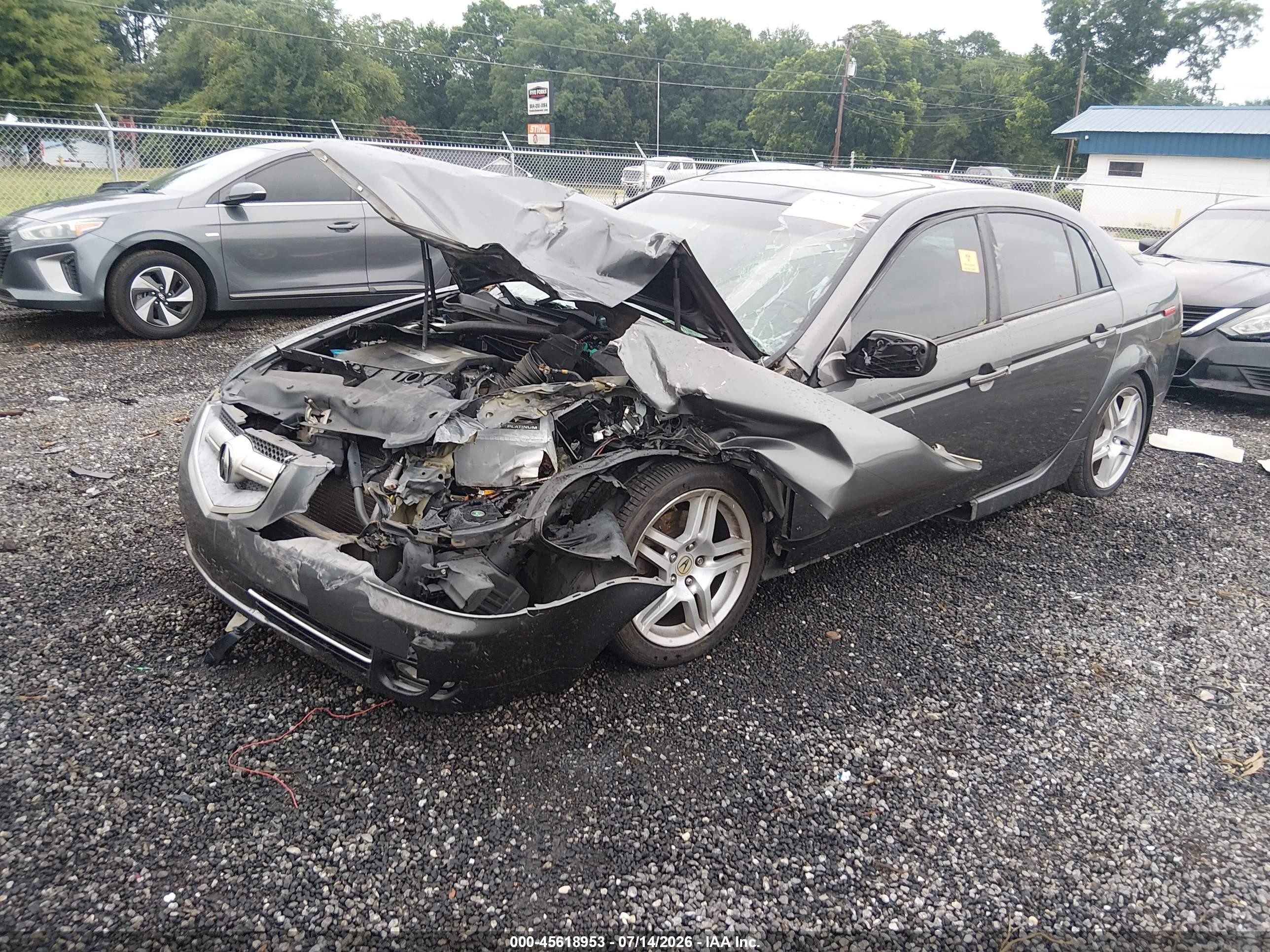 2008 Acura Tl 3.2 Gray vin: 19UUA66218A001949