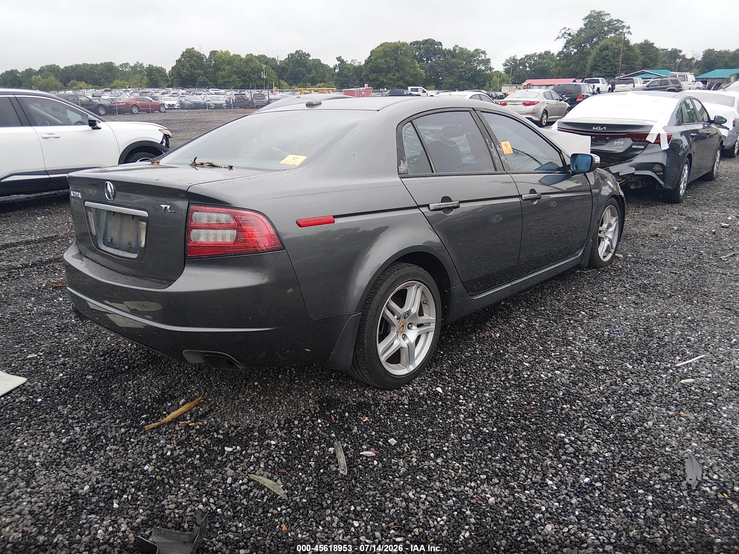2008 Acura Tl 3.2 Gray vin: 19UUA66218A001949