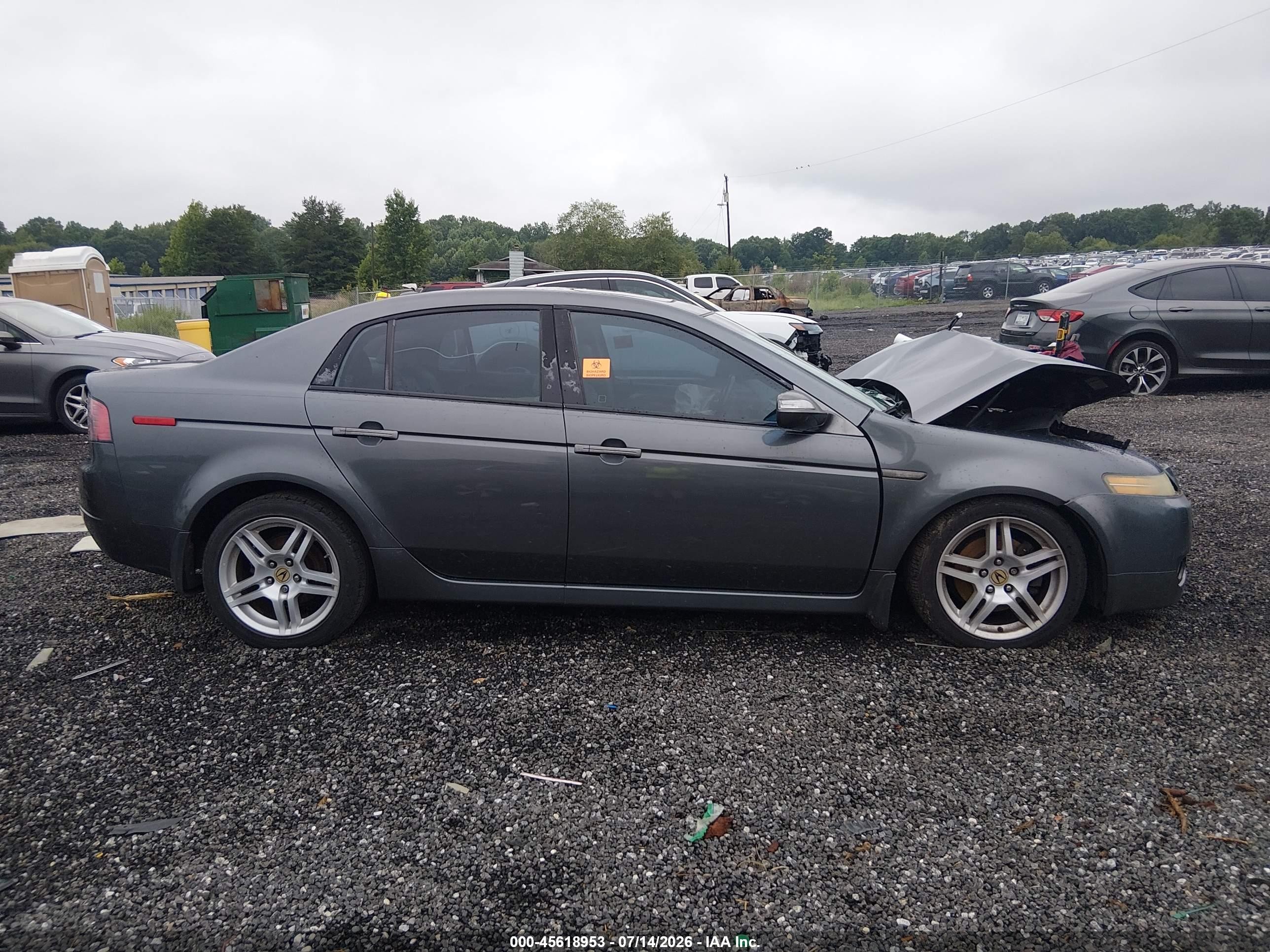 2008 Acura Tl 3.2 Gray vin: 19UUA66218A001949