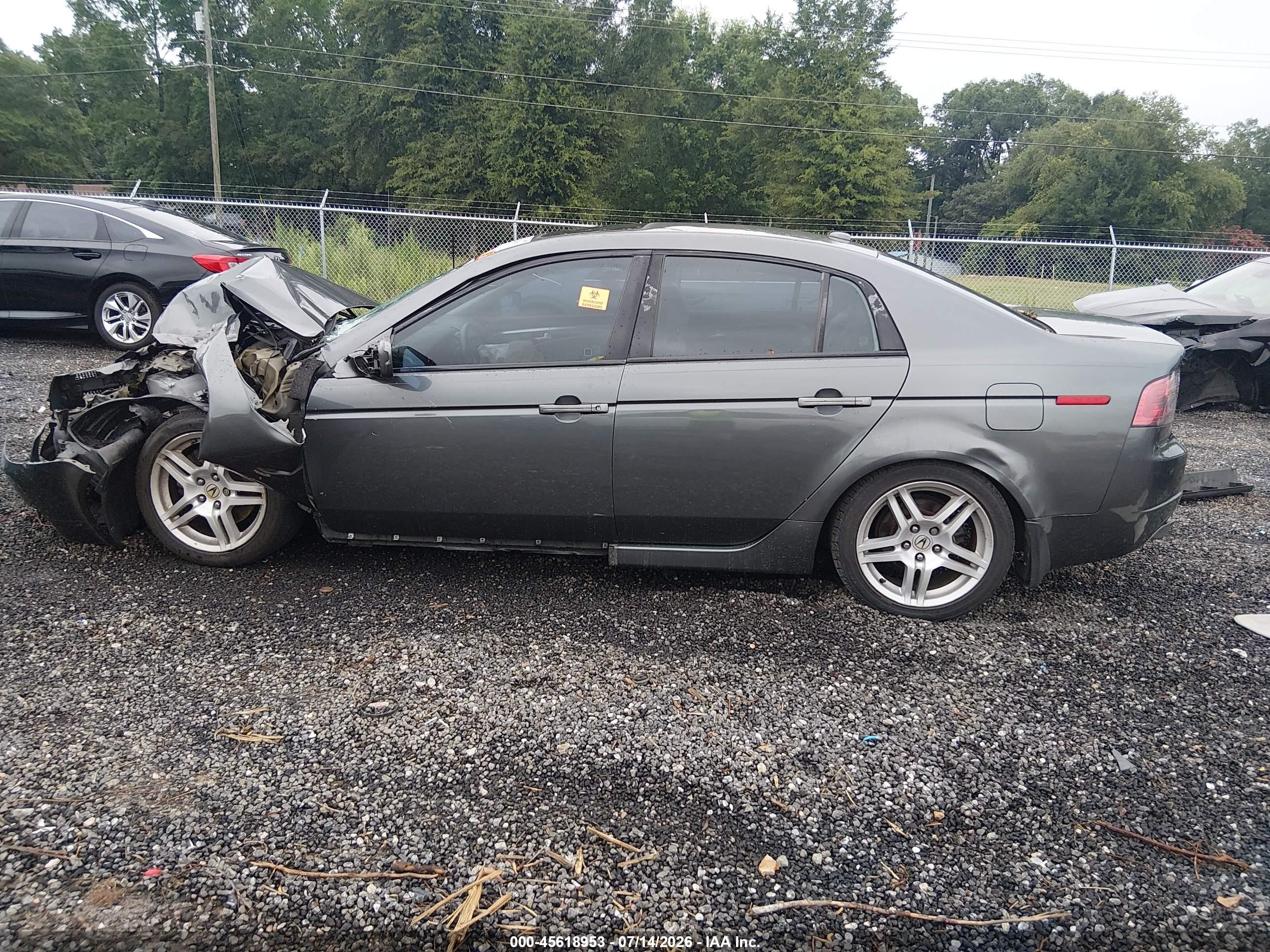 2008 Acura Tl 3.2 Gray vin: 19UUA66218A001949