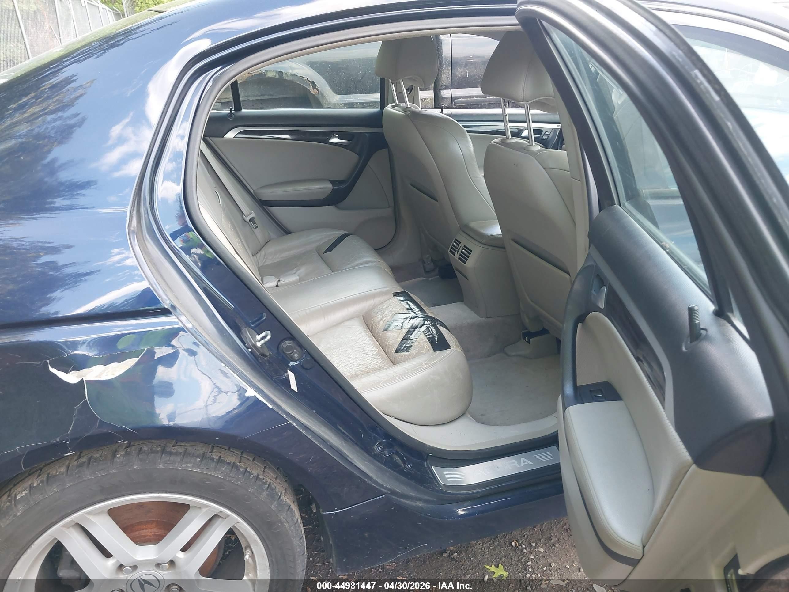 2008 Acura Tl 3.2 Blue vin: 19UUA66218A015768