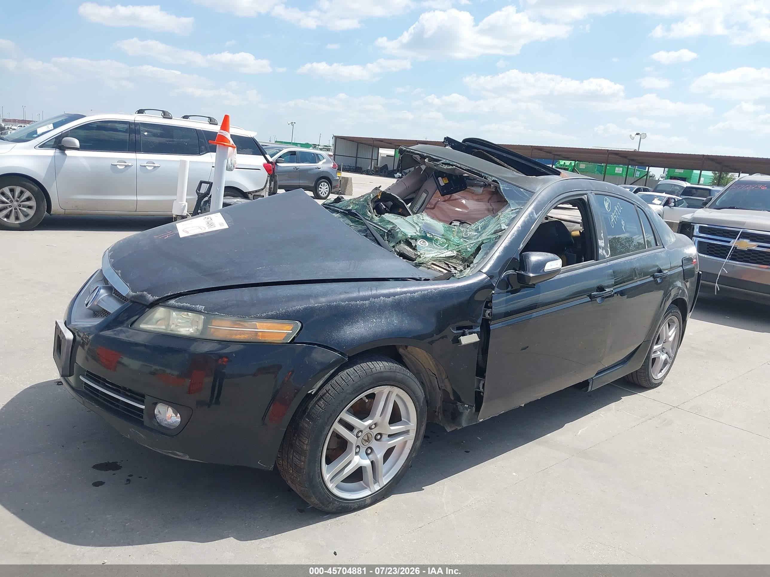 2008 Acura Tl 3.2 Black vin: 19UUA66218A020789