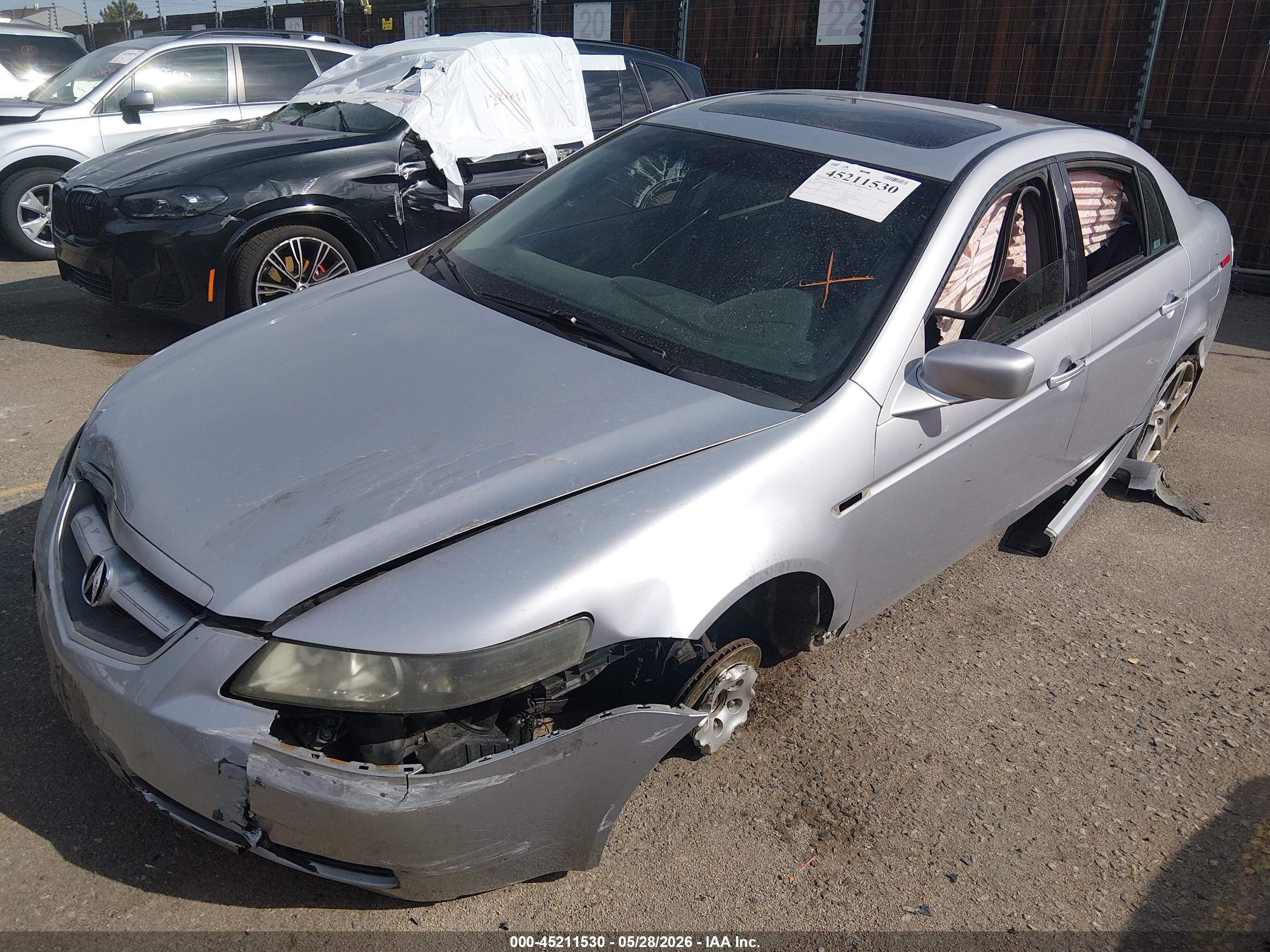 2004 Acura Tl   Gray vin: 19UUA66224A018043
