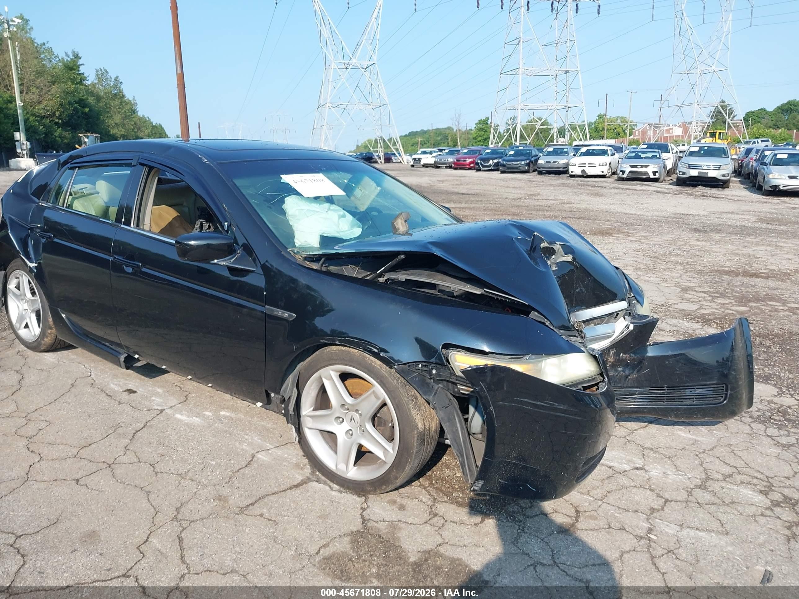 2004 Acura Tl   Black vin: 19UUA66224A051687