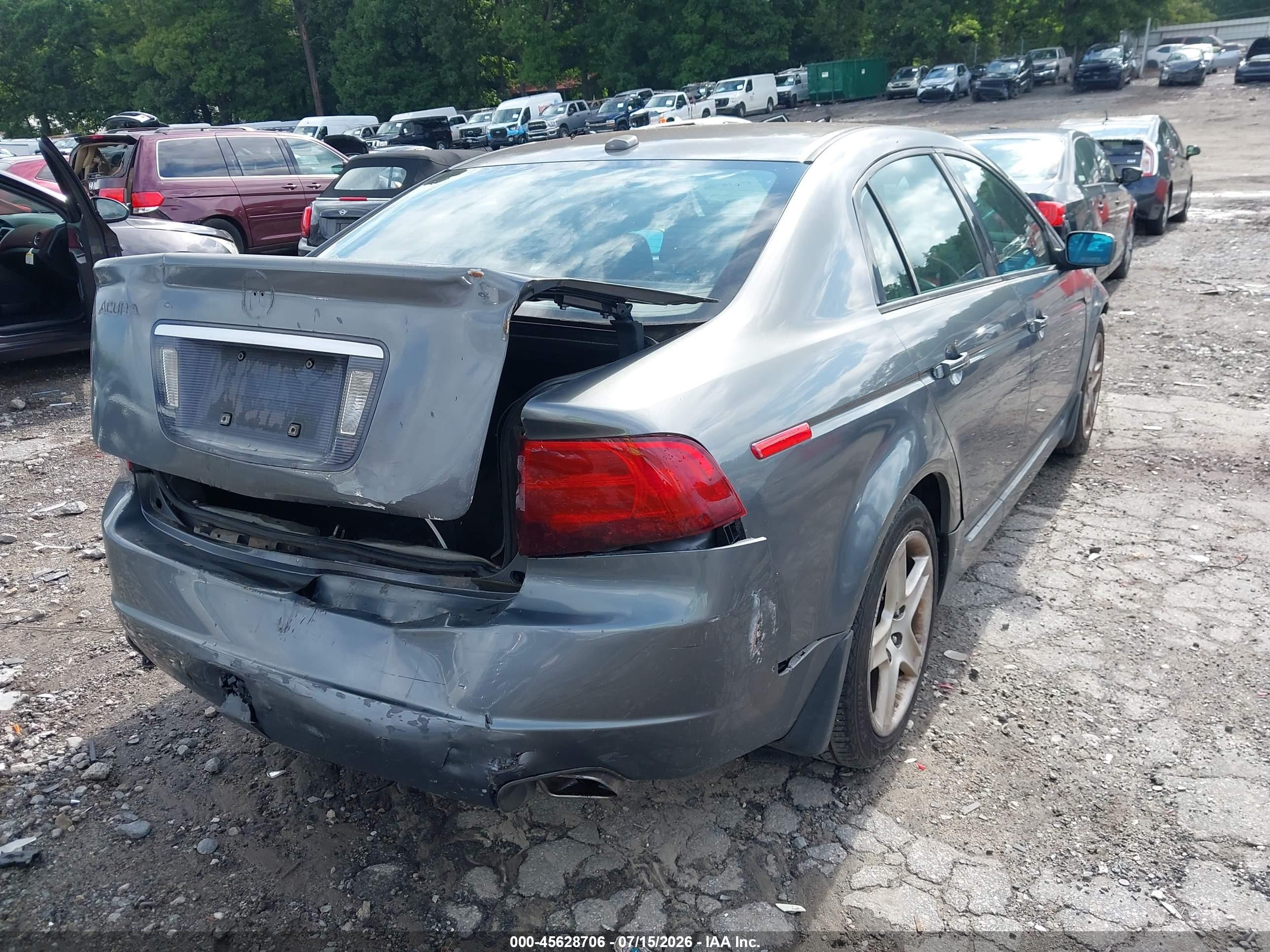 2005 Acura Tl   Gray vin: 19UUA66225A033207