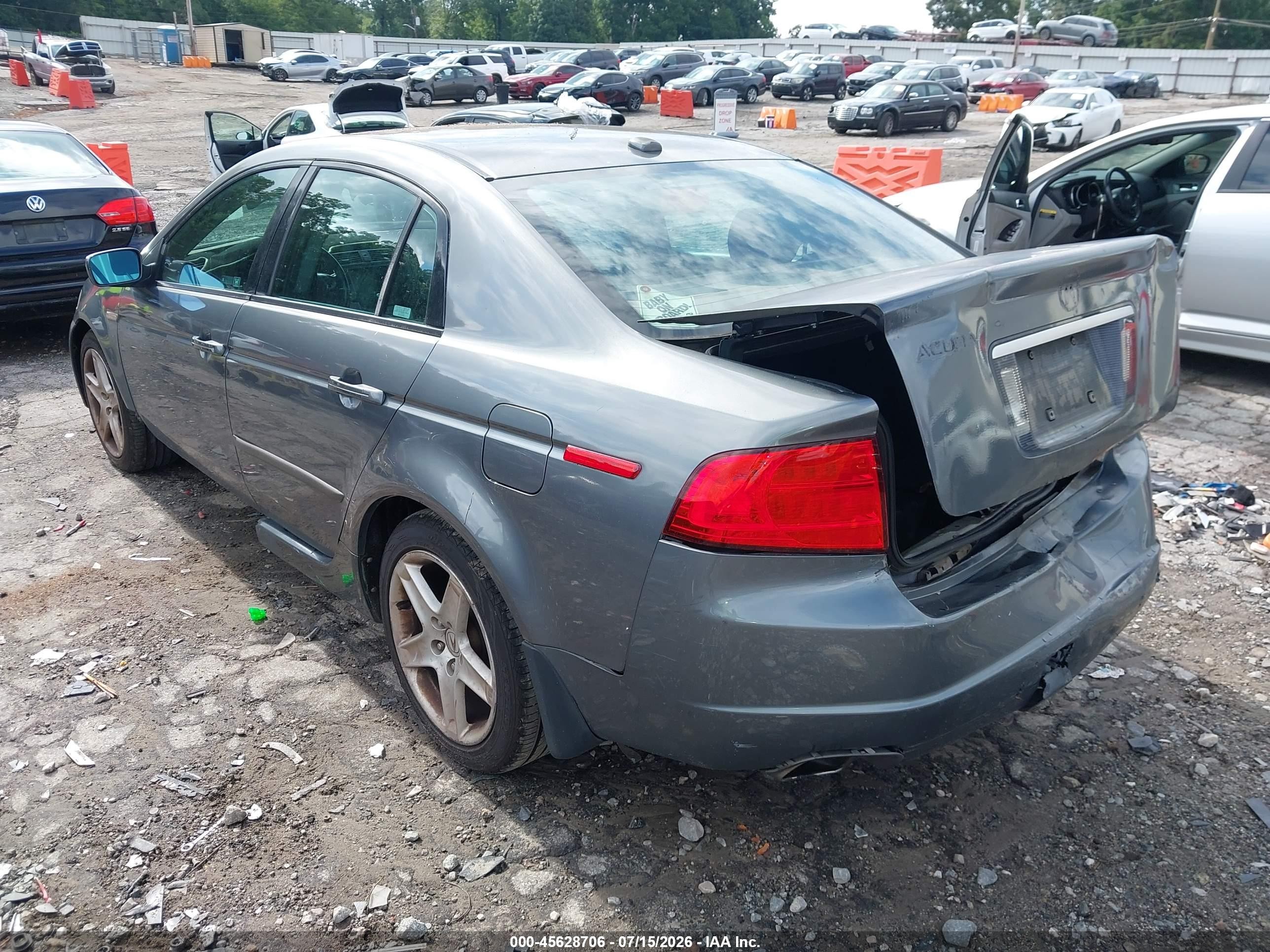 2005 Acura Tl   Gray vin: 19UUA66225A033207