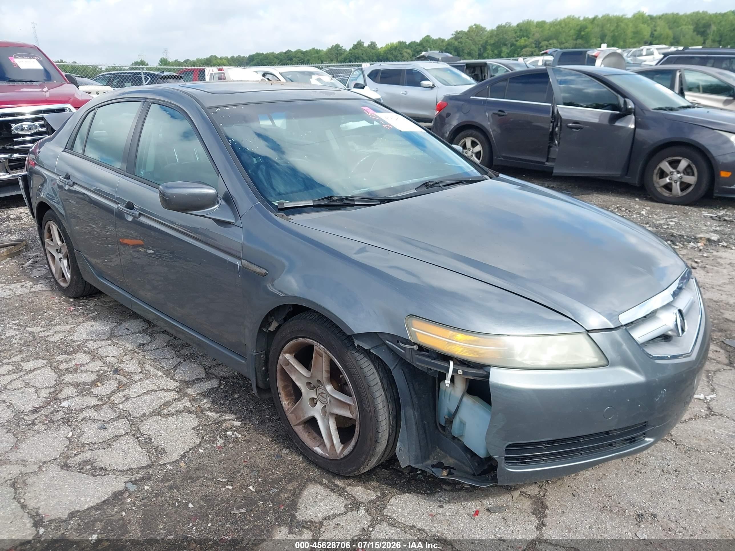 2005 Acura Tl   Gray vin: 19UUA66225A033207