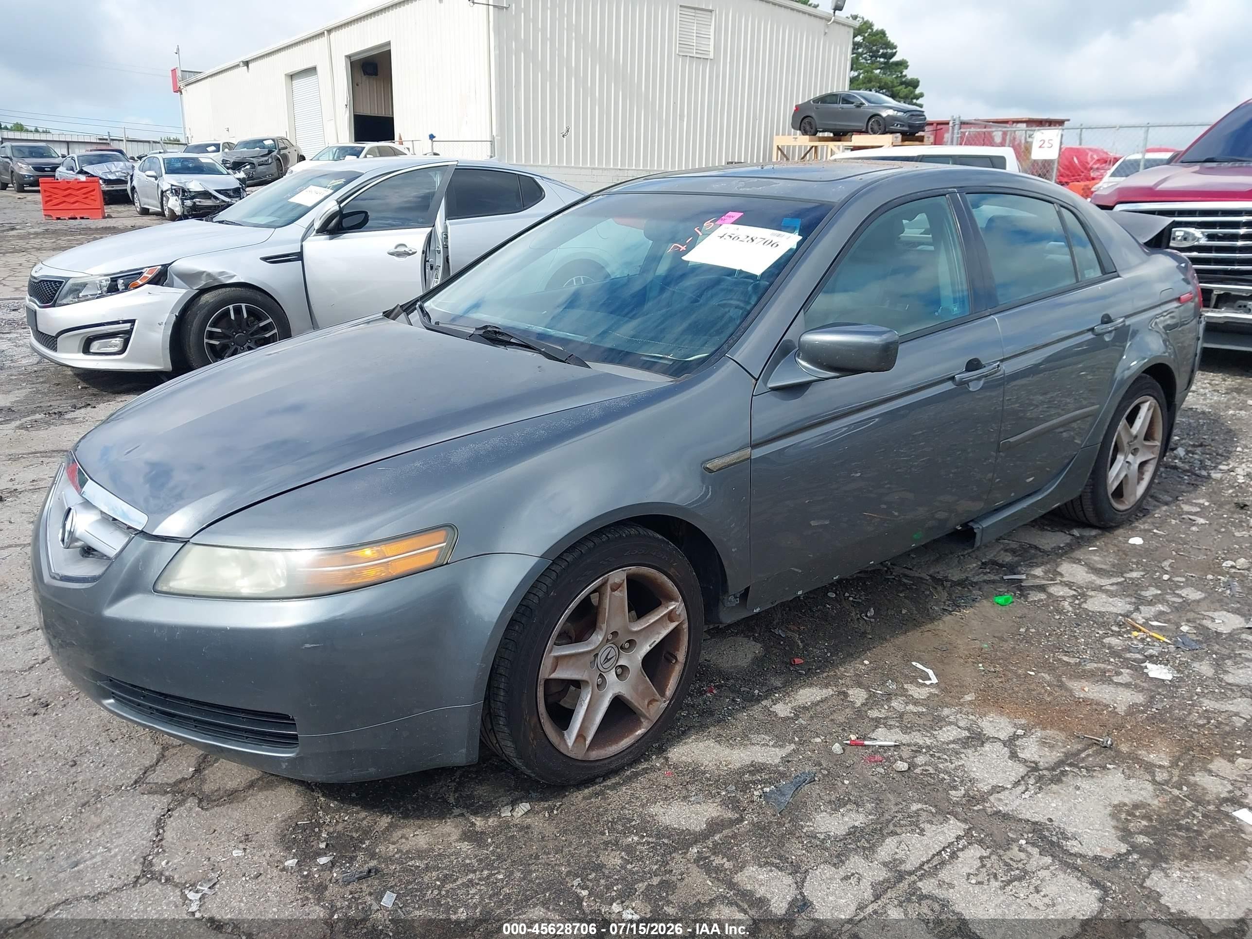 2005 Acura Tl   Gray vin: 19UUA66225A033207