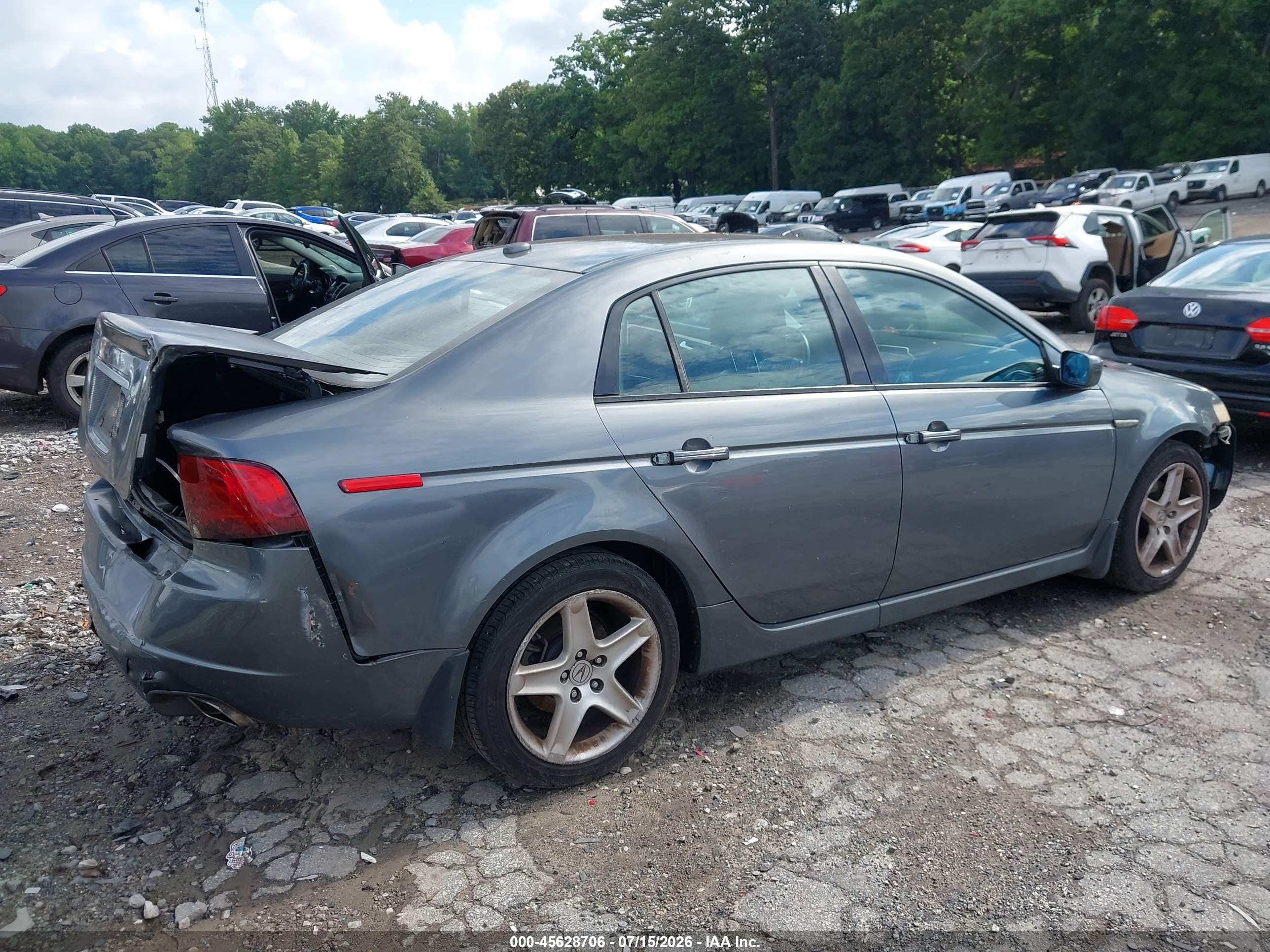 2005 Acura Tl   Gray vin: 19UUA66225A033207