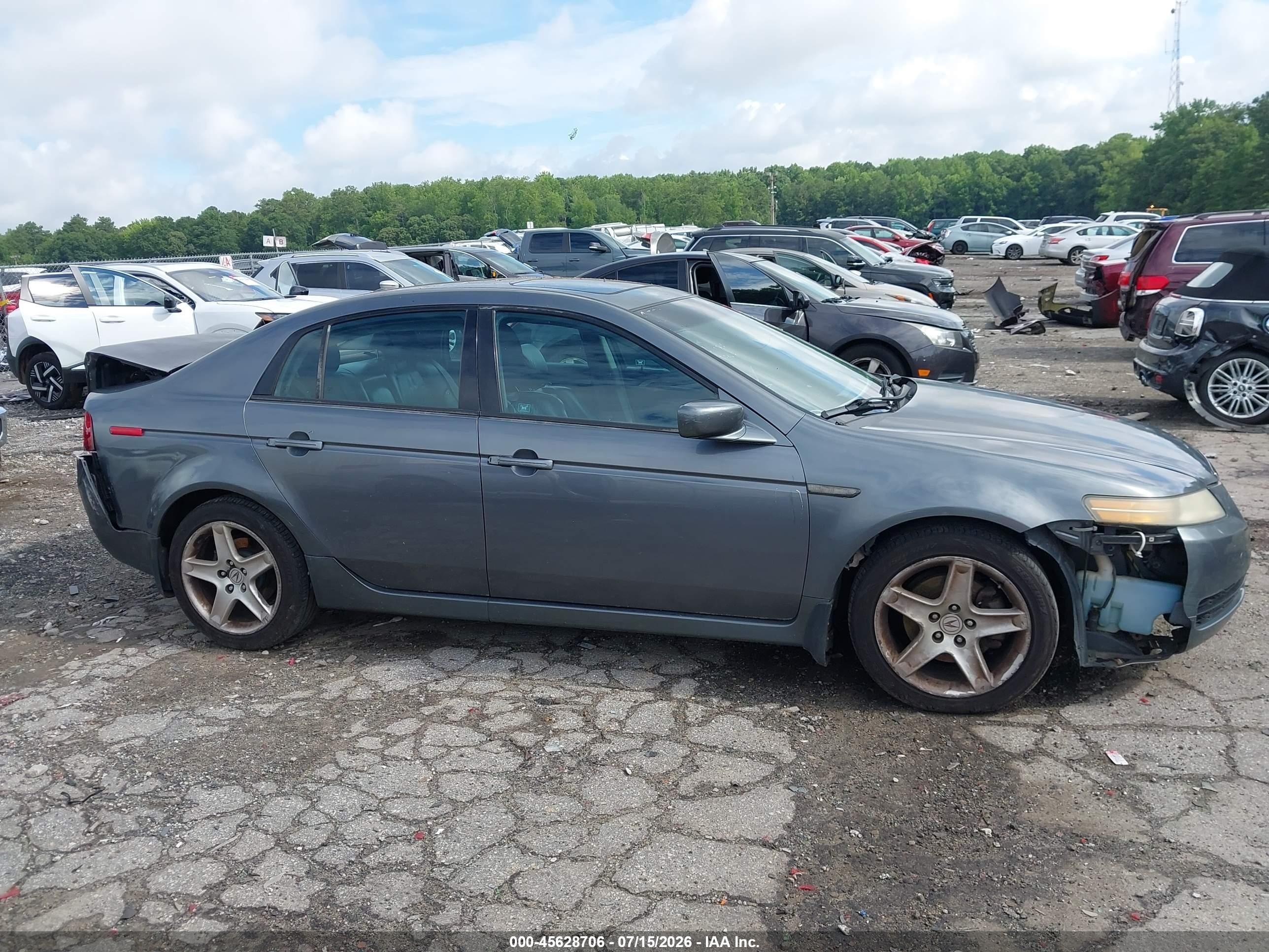 2005 Acura Tl   Gray vin: 19UUA66225A033207