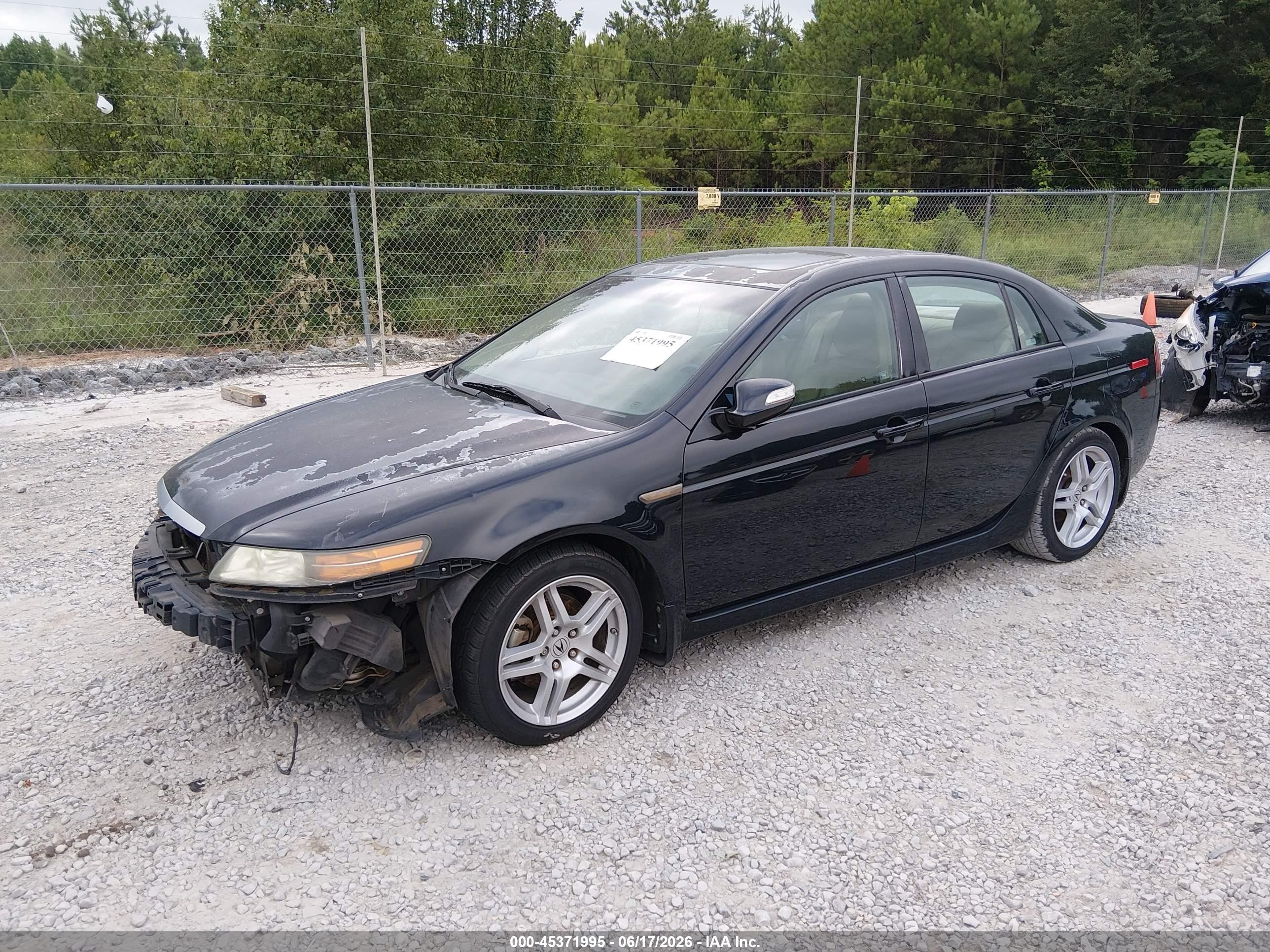 2007 Acura Tl 3.2 Black vin: 19UUA66227A024221