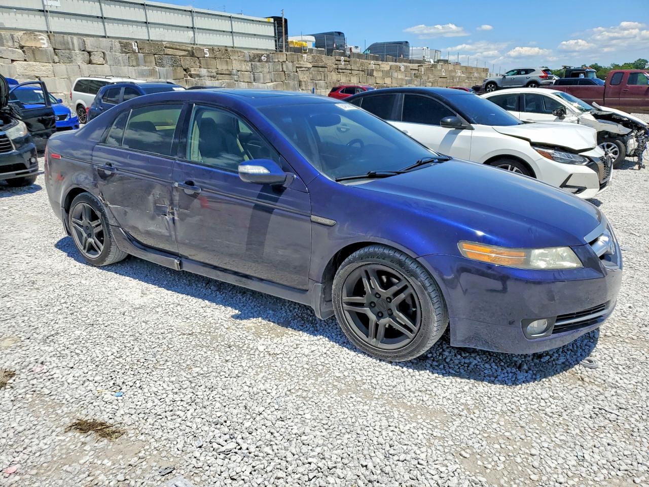 2007 Acura Tl Blue vin: 19UUA66227A028673
