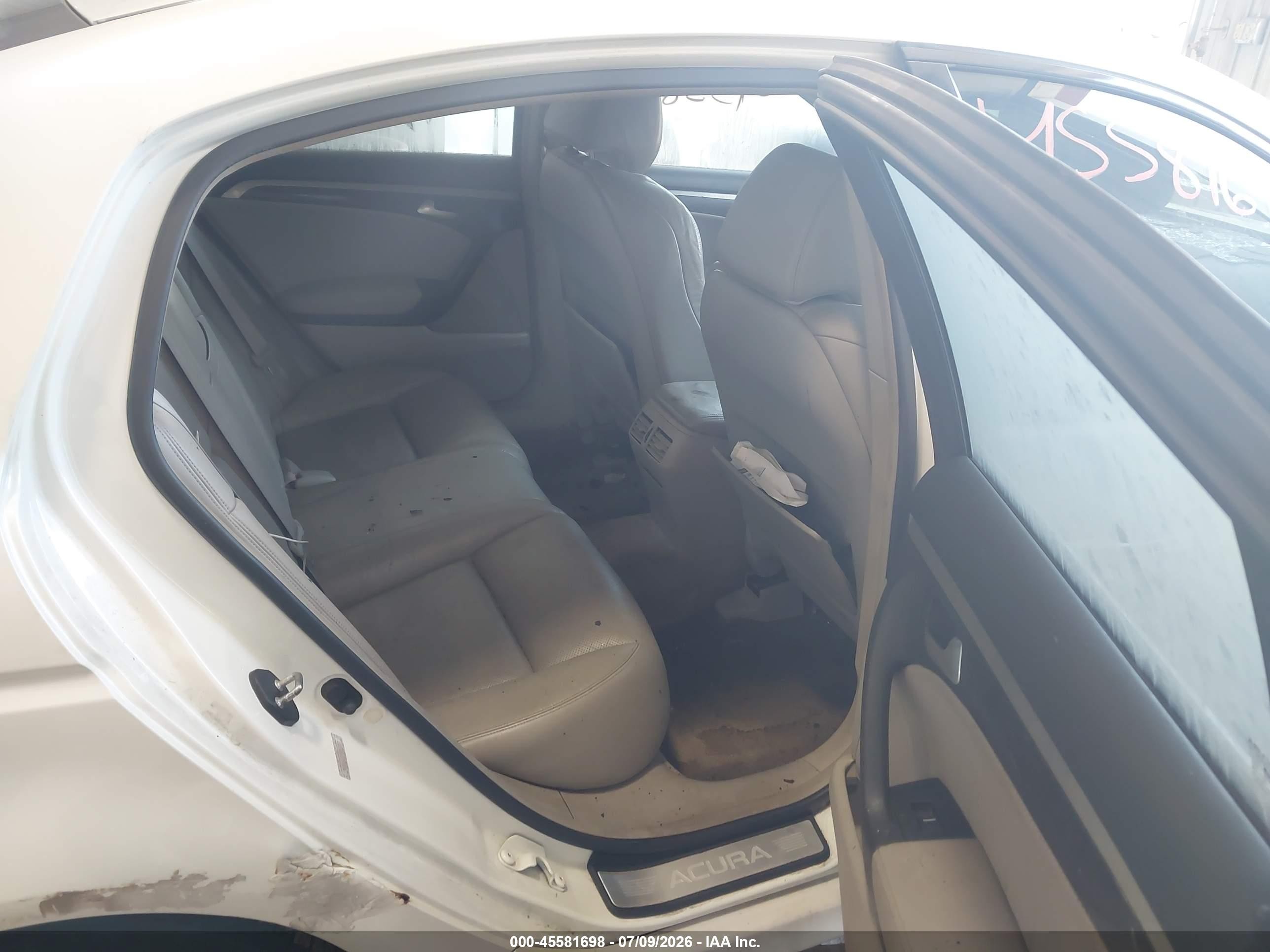 2007 Acura Tl 3.2 White vin: 19UUA66227A048017
