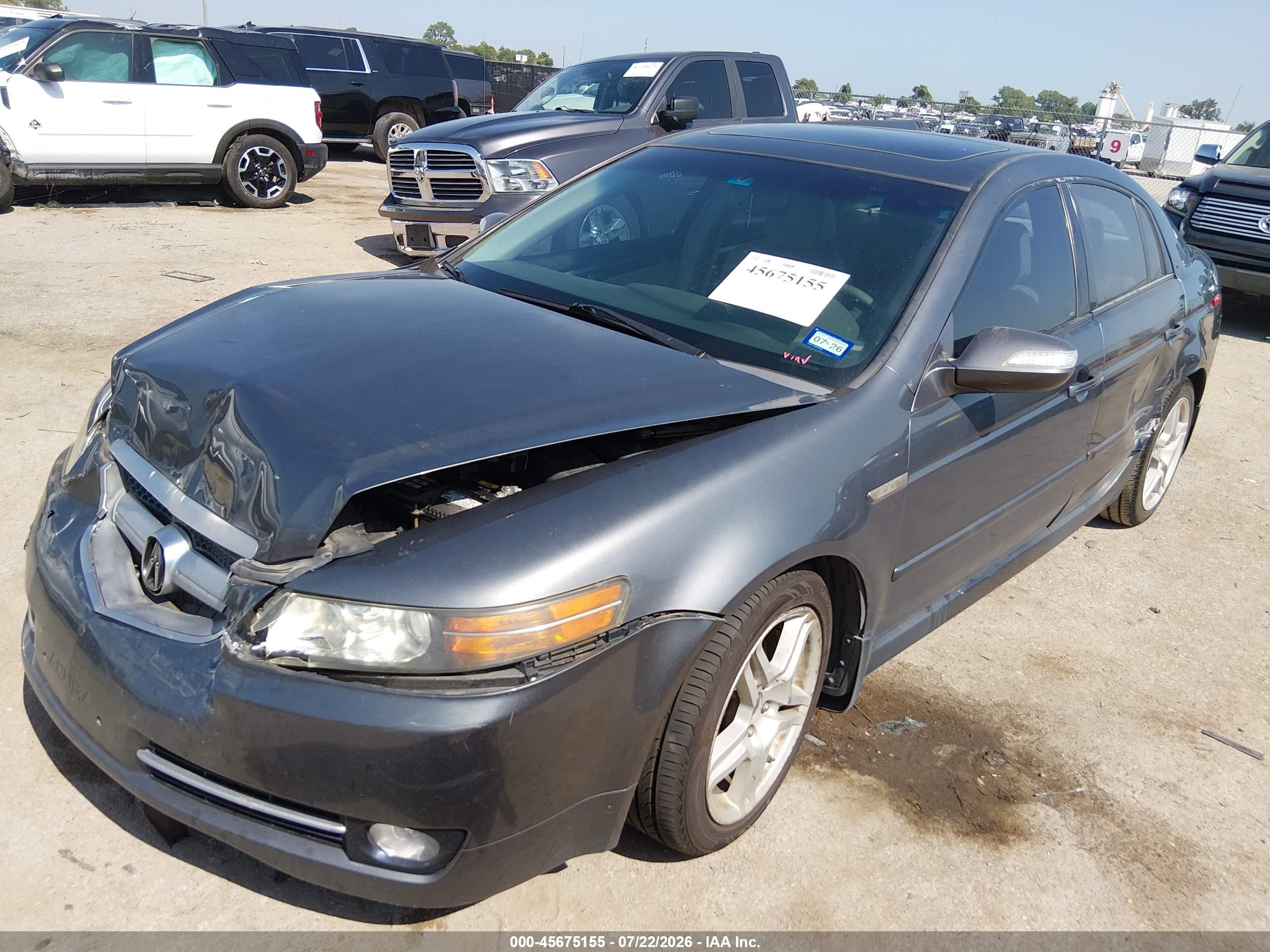 2008 Acura Tl 3.2 Gray vin: 19UUA66228A021174