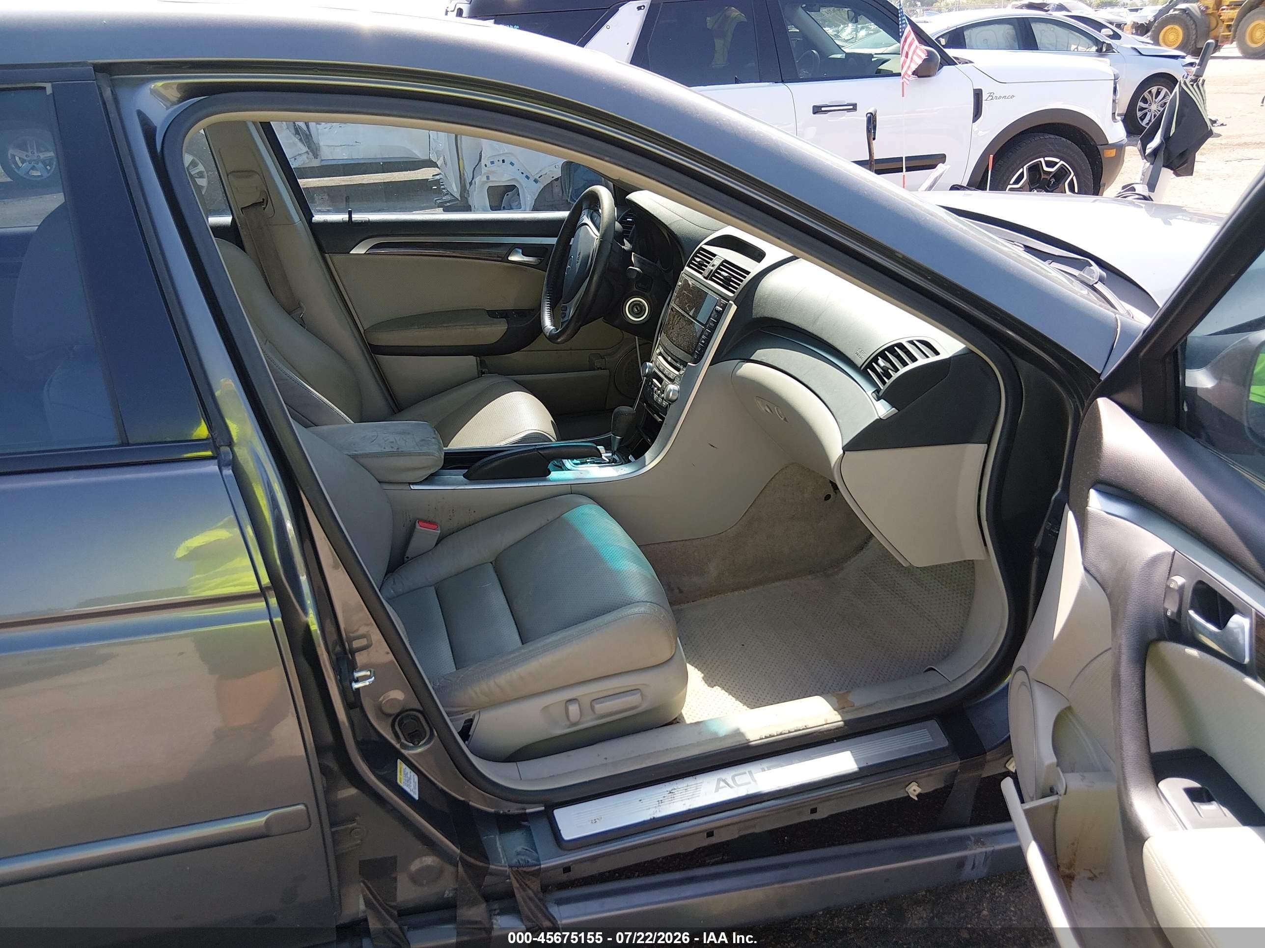 2008 Acura Tl 3.2 Gray vin: 19UUA66228A021174