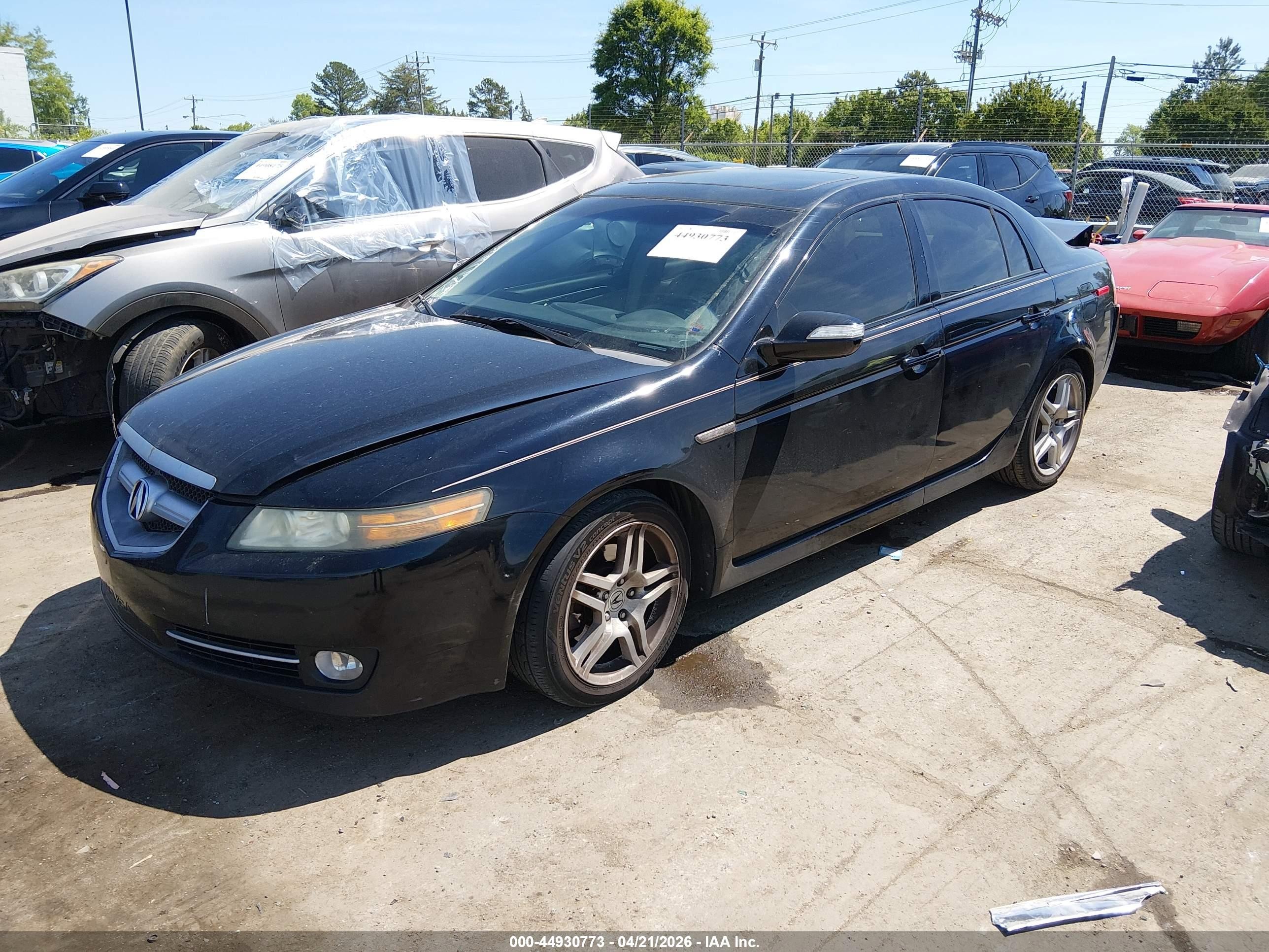2008 Acura Tl 3.2 Black vin: 19UUA66228A022504