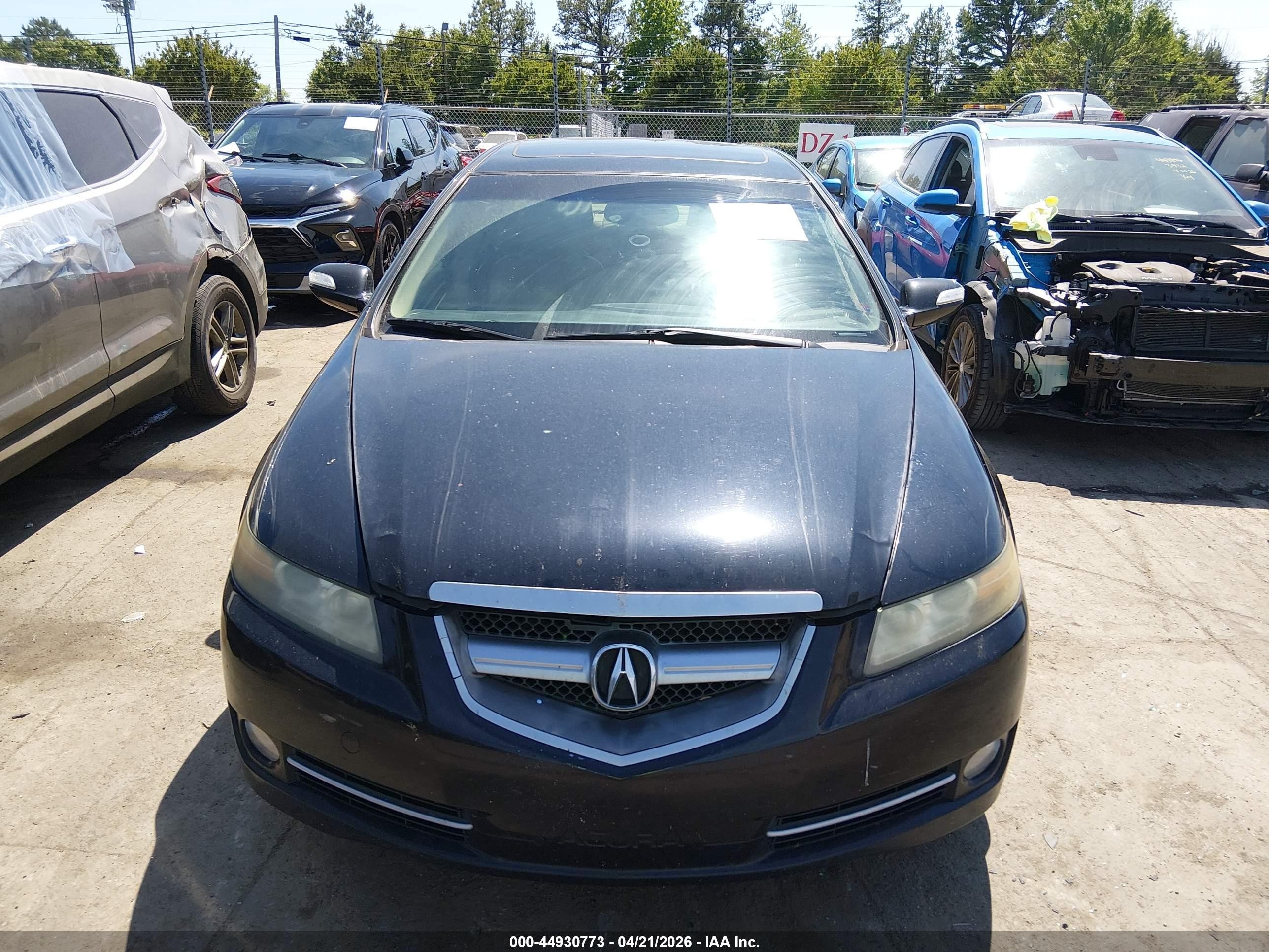 2008 Acura Tl 3.2 Black vin: 19UUA66228A022504