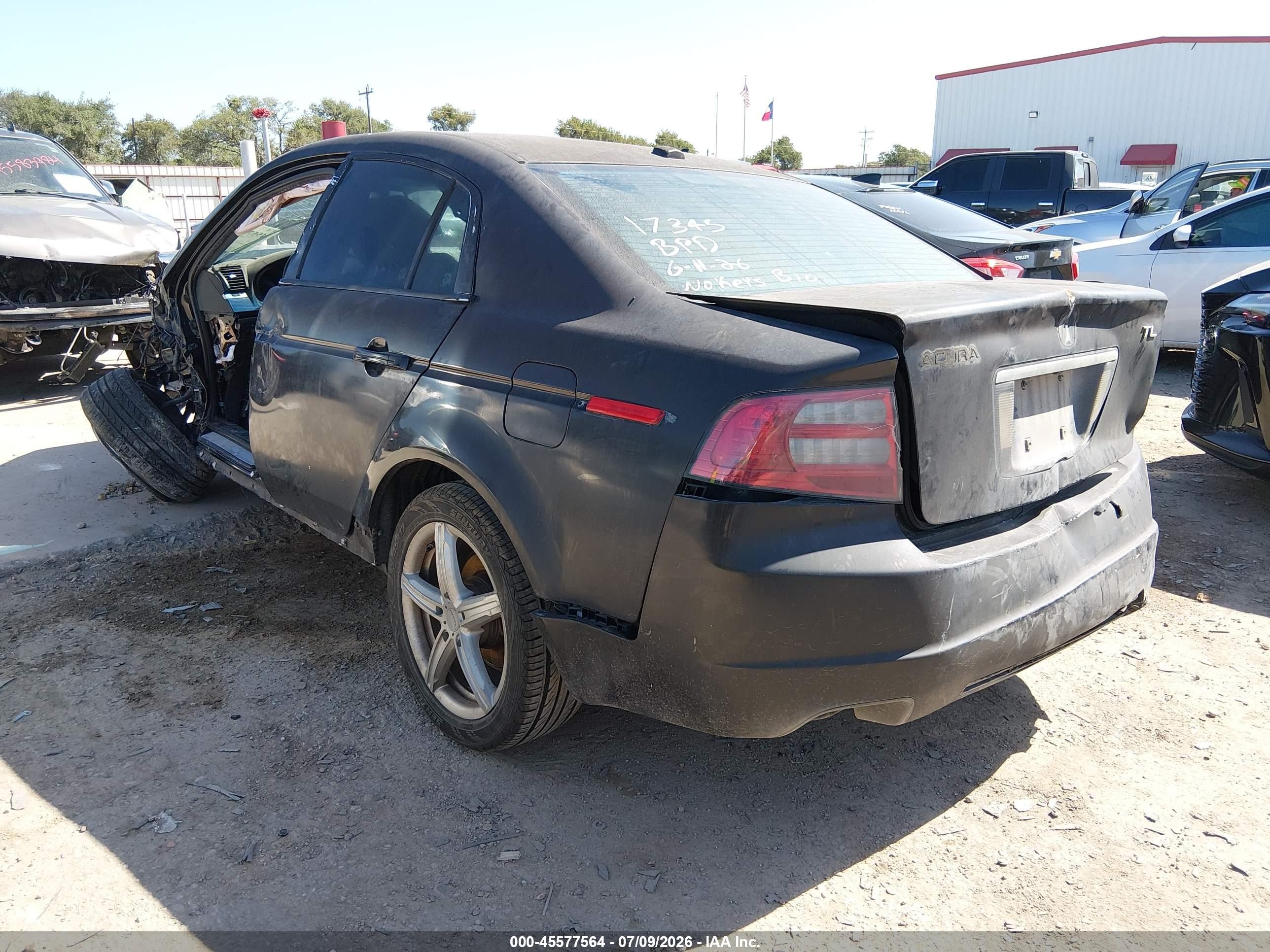 2008 Acura Tl 3.2 Black vin: 19UUA66228A026536
