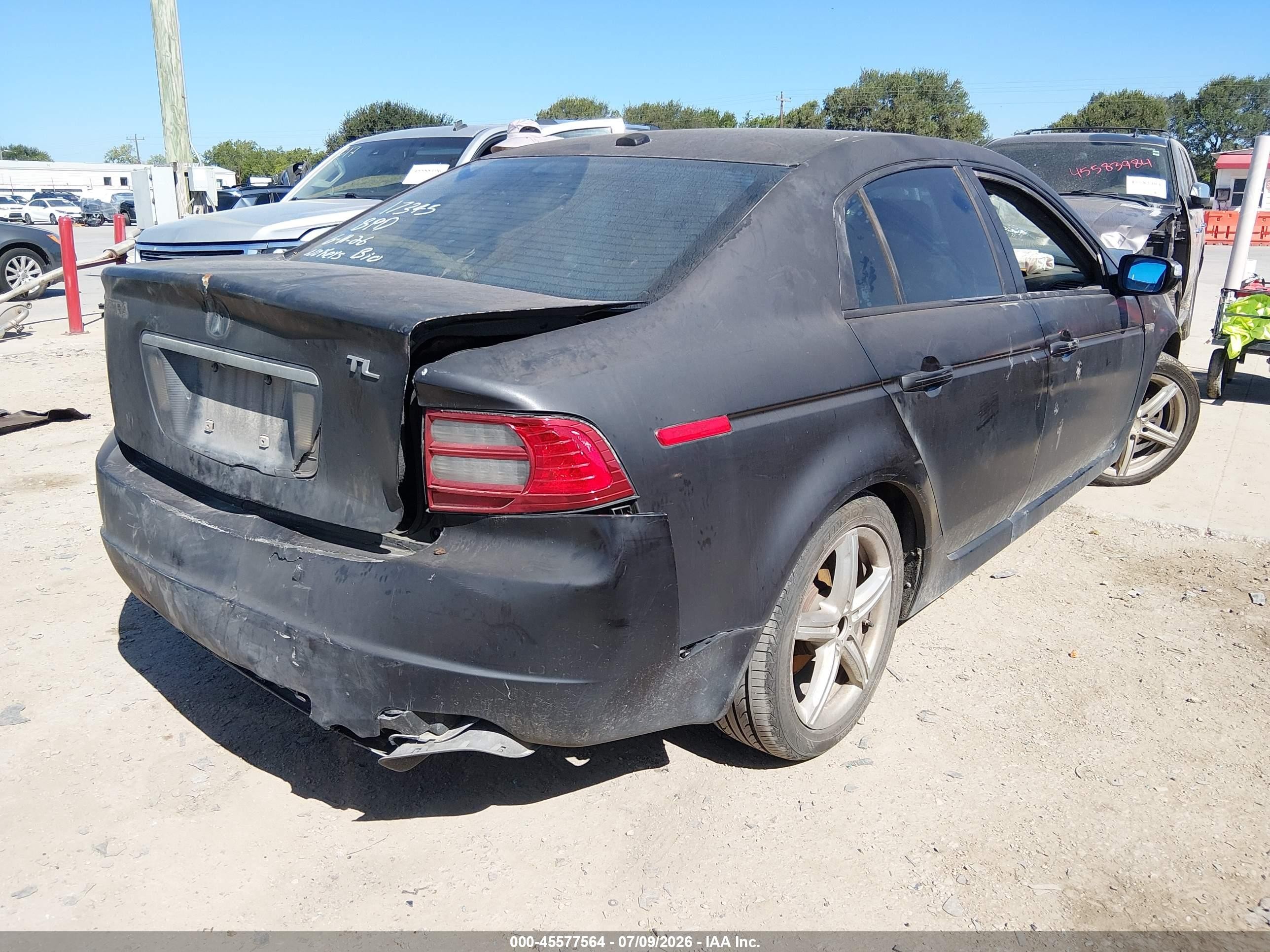 2008 Acura Tl 3.2 Black vin: 19UUA66228A026536