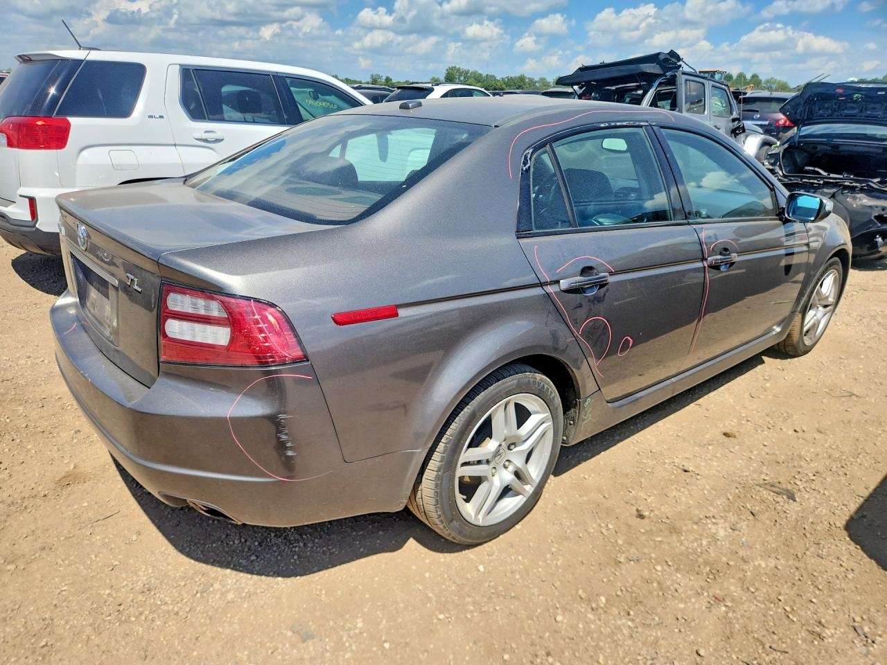 2008 Acura Tl Gray vin: 19UUA66228A054000