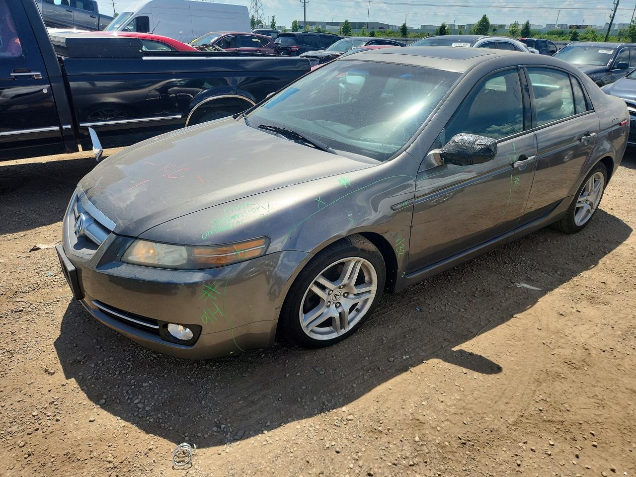 2008 Acura Tl Gray vin: 19UUA66228A054000