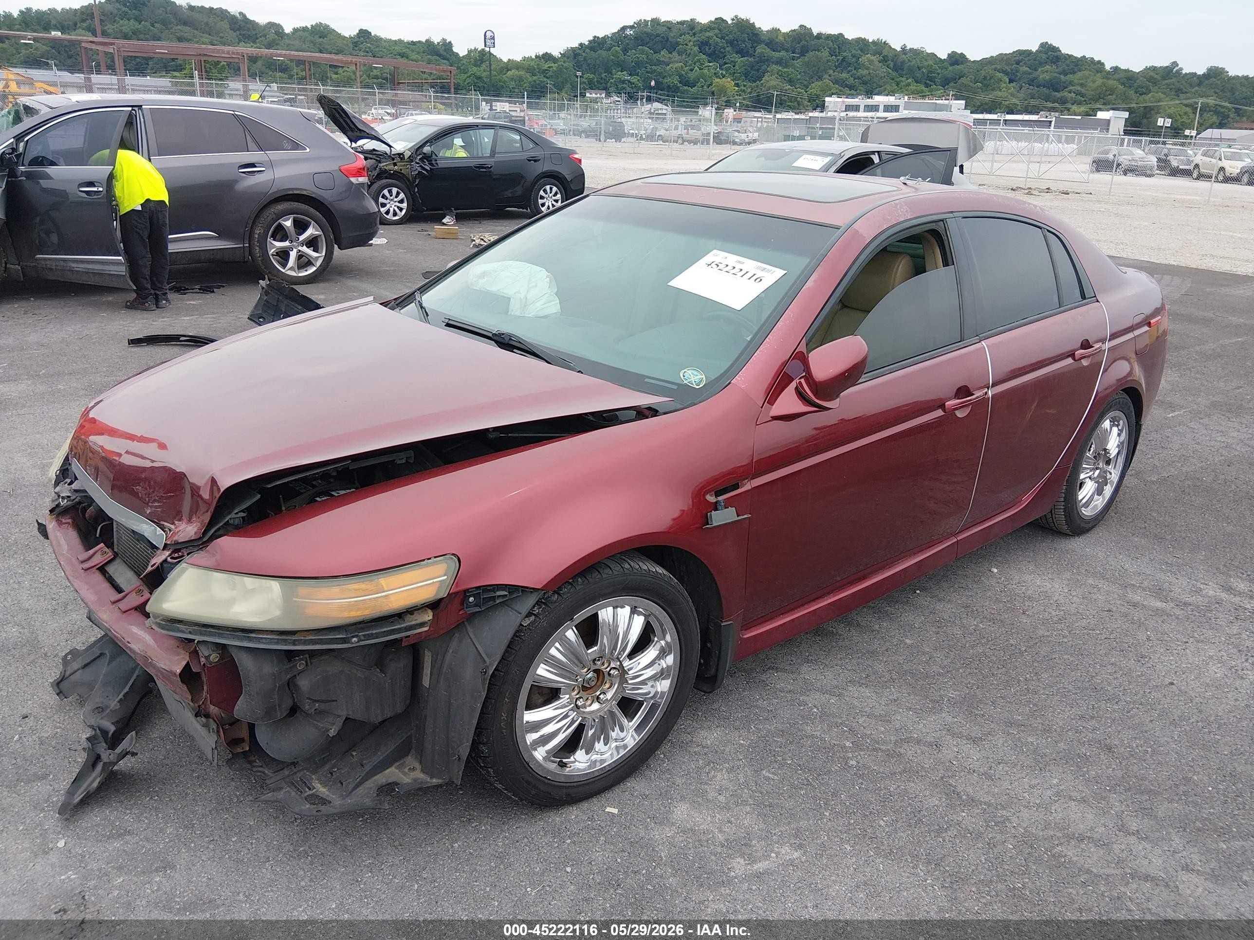 2004 Acura Tl   Maroon vin: 19UUA66234A058065