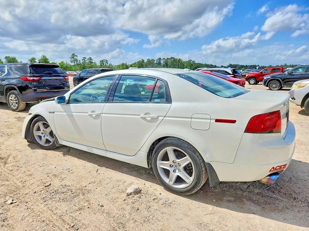 2005 Acura Tl White vin: 19UUA66235A076552