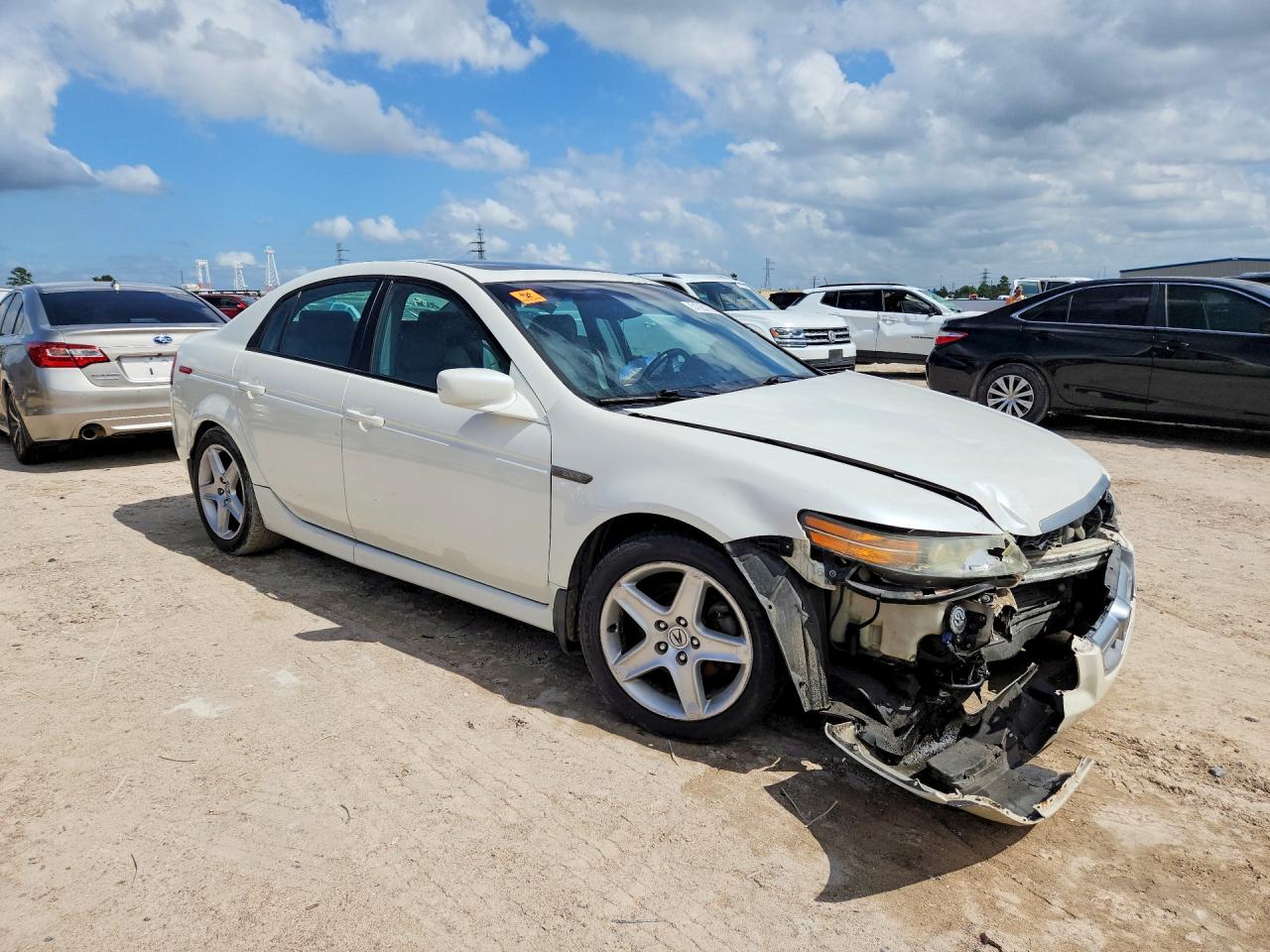2005 Acura Tl White vin: 19UUA66235A076552