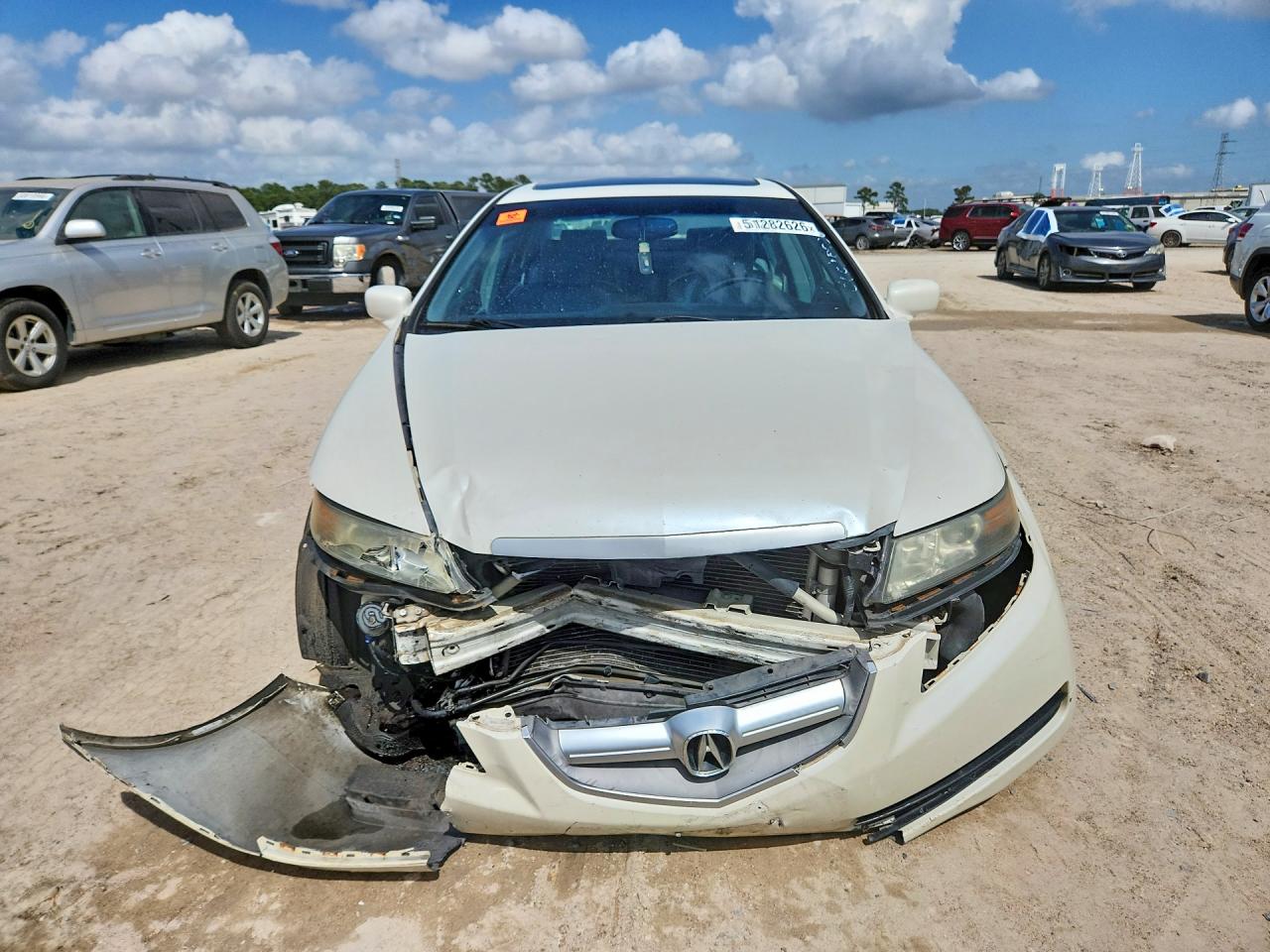 2005 Acura Tl White vin: 19UUA66235A076552