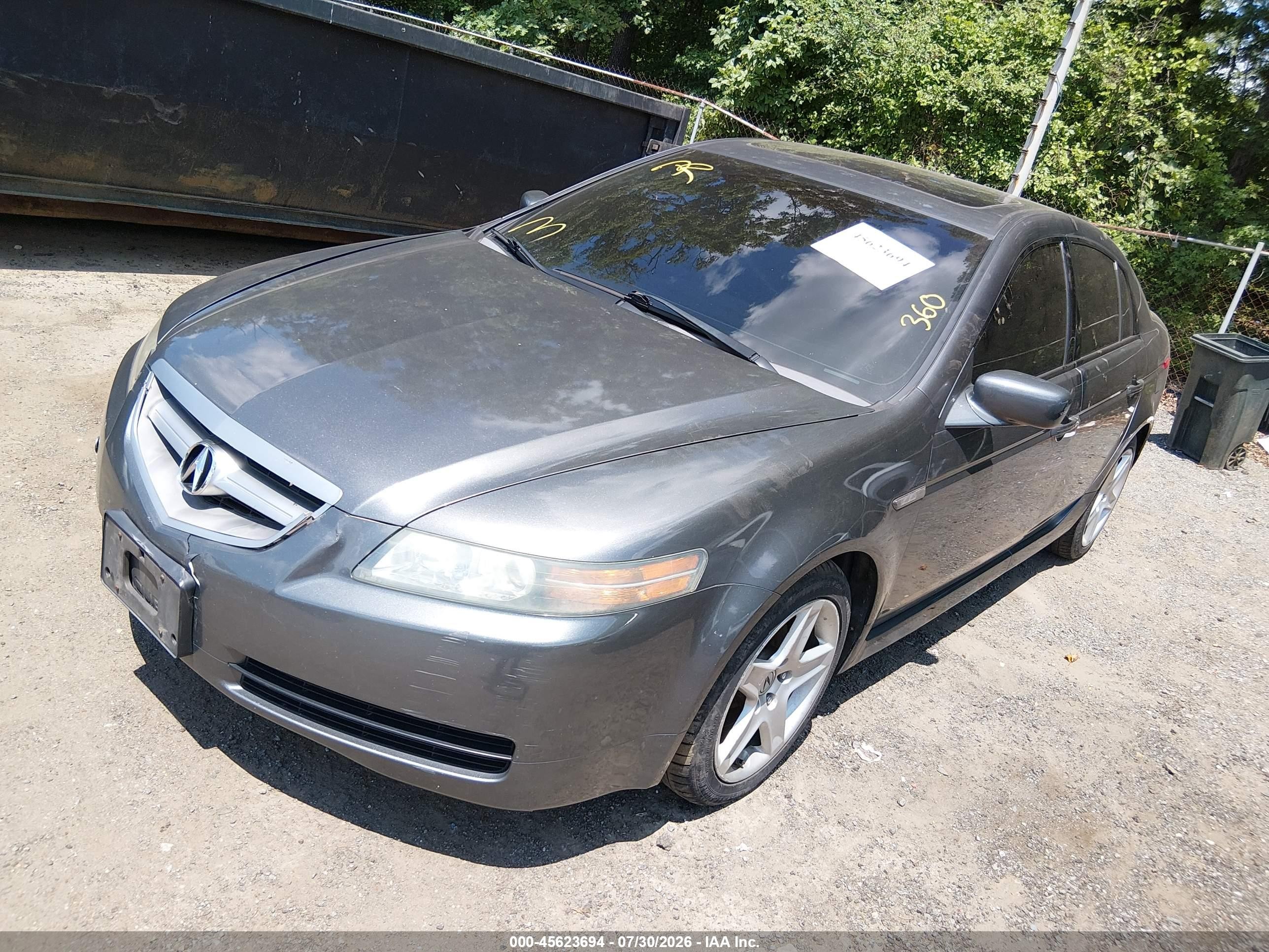 2006 Acura Tl   Gray vin: 19UUA66236A066833