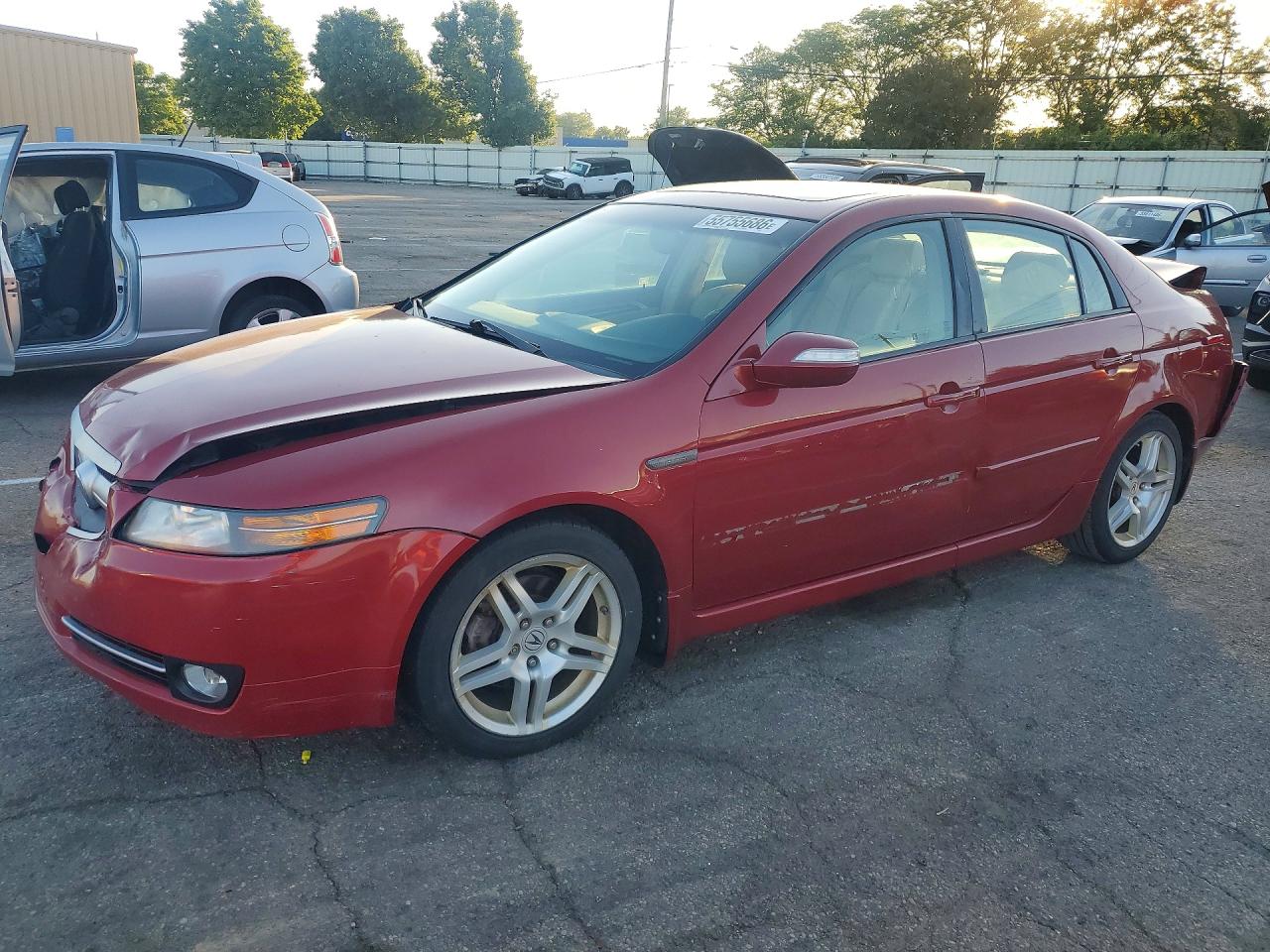 2007 Acura Tl Red vin: 19UUA66237A031100