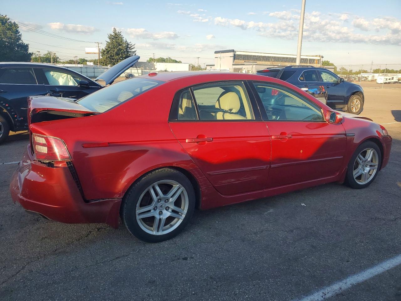 2007 Acura Tl Red vin: 19UUA66237A031100