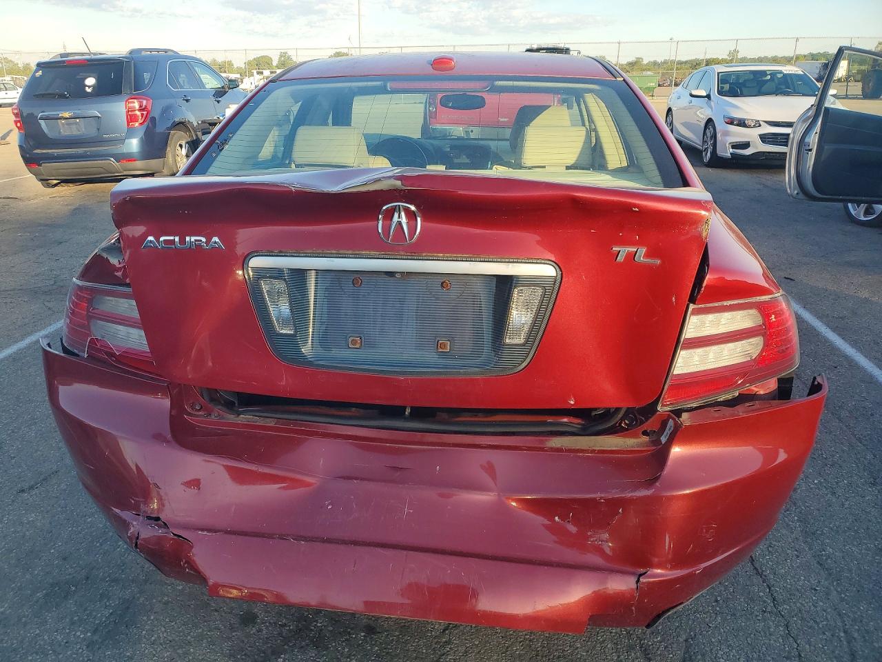 2007 Acura Tl Red vin: 19UUA66237A031100