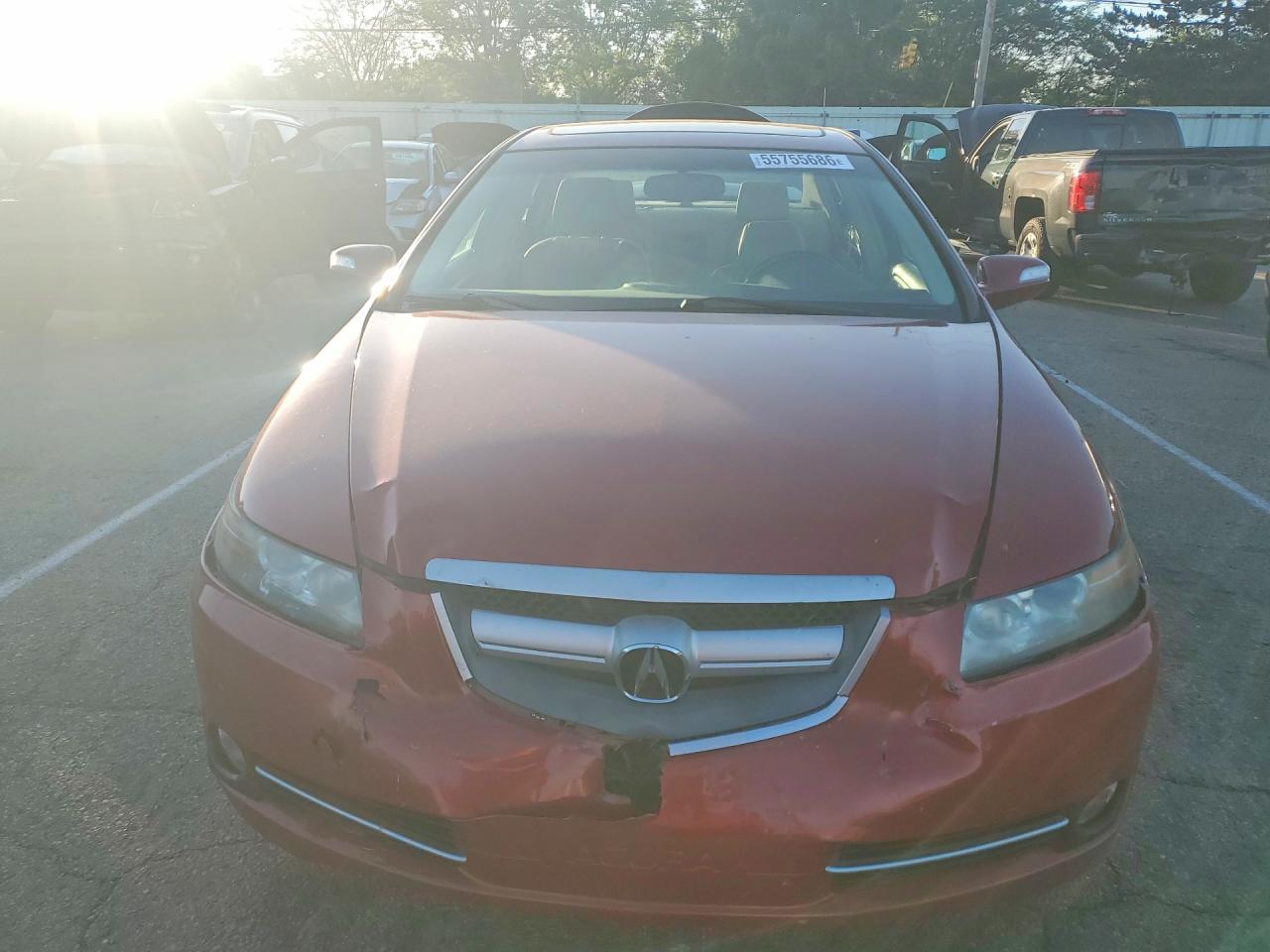 2007 Acura Tl Red vin: 19UUA66237A031100