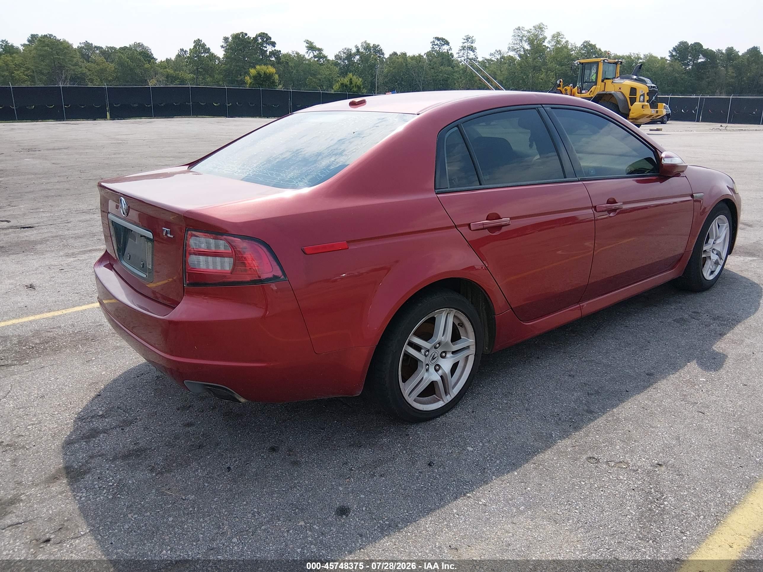2007 Acura Tl 3.2 Red vin: 19UUA66237A032294