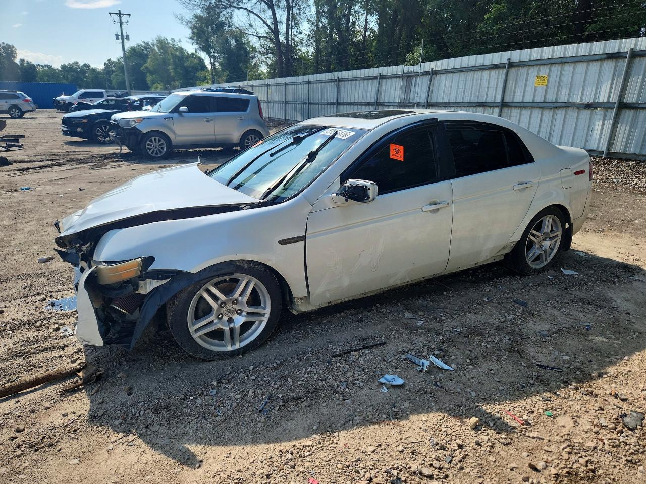 2008 Acura Tl White vin: 19UUA66238A017165
