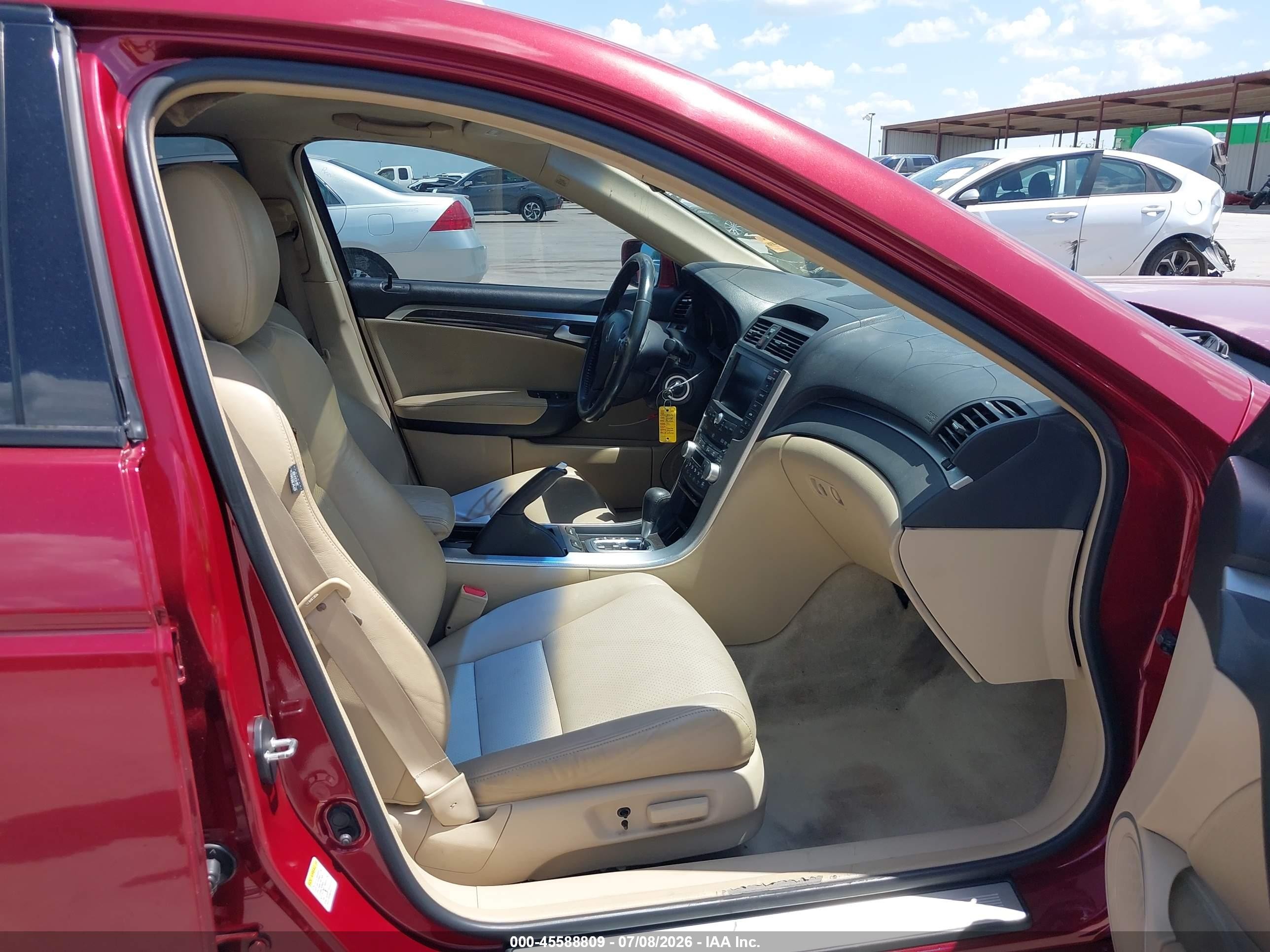 2008 Acura Tl 3.2 Burgundy vin: 19UUA66238A027825