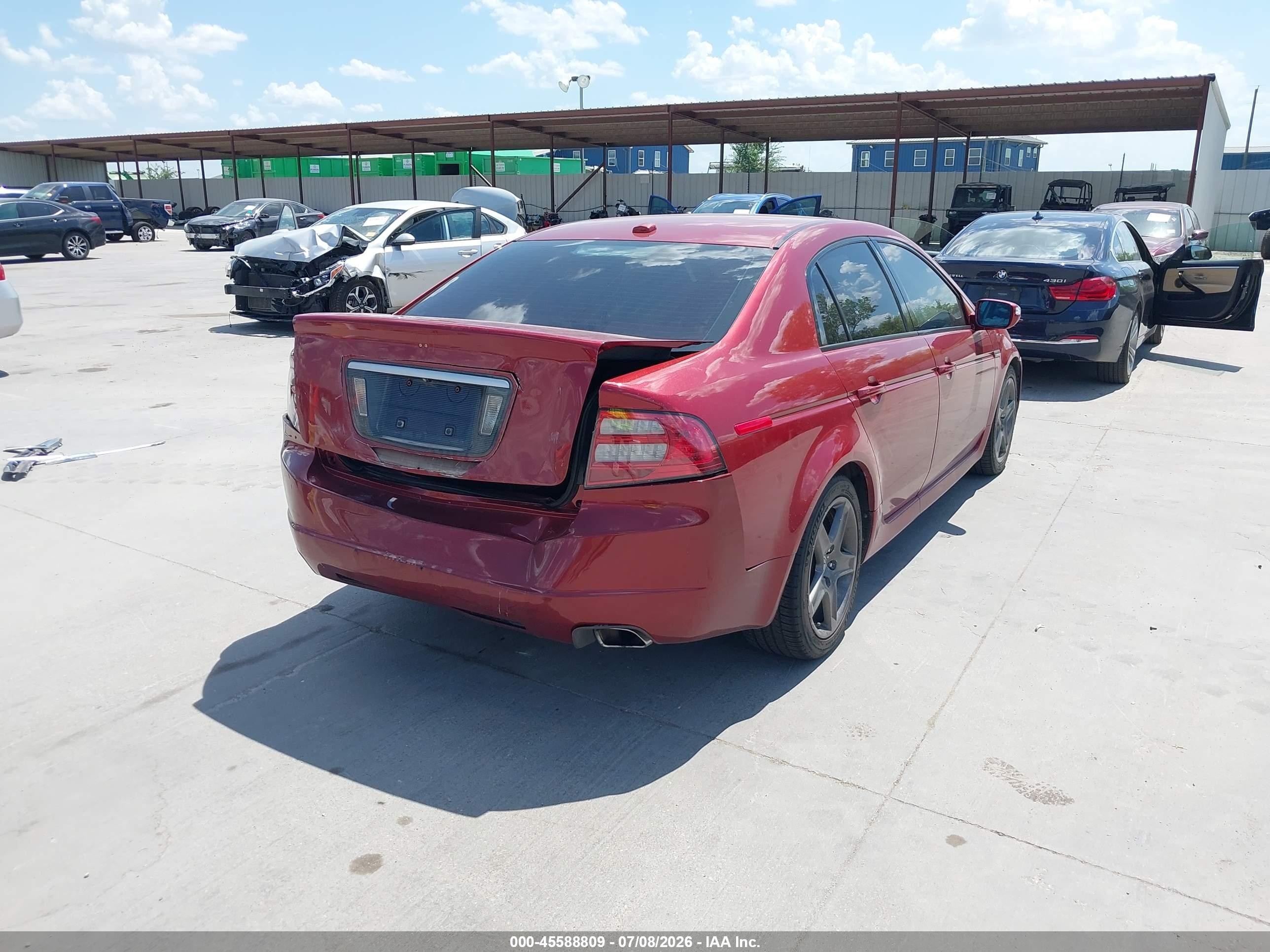 2008 Acura Tl 3.2 Burgundy vin: 19UUA66238A027825