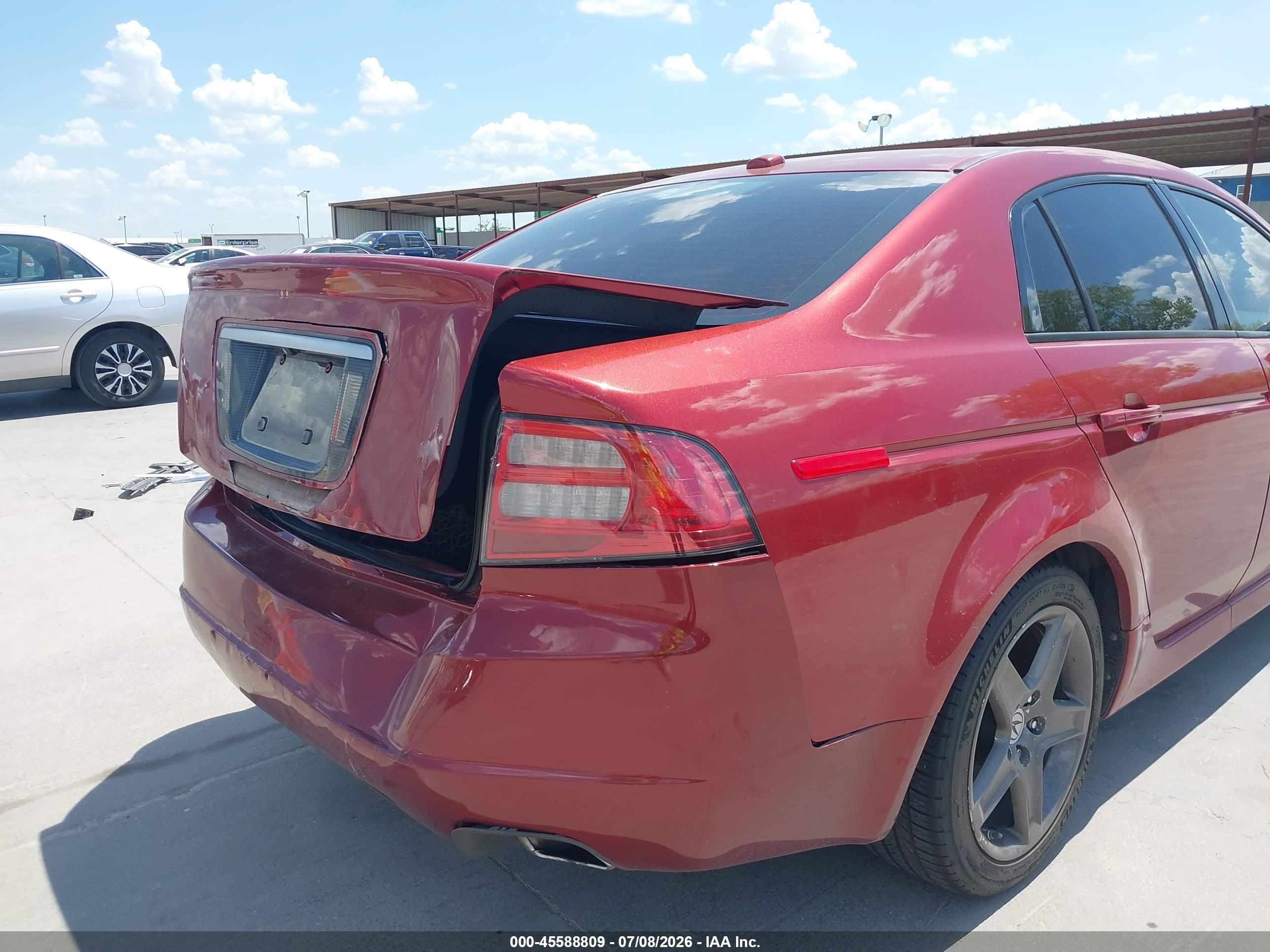 2008 Acura Tl 3.2 Burgundy vin: 19UUA66238A027825