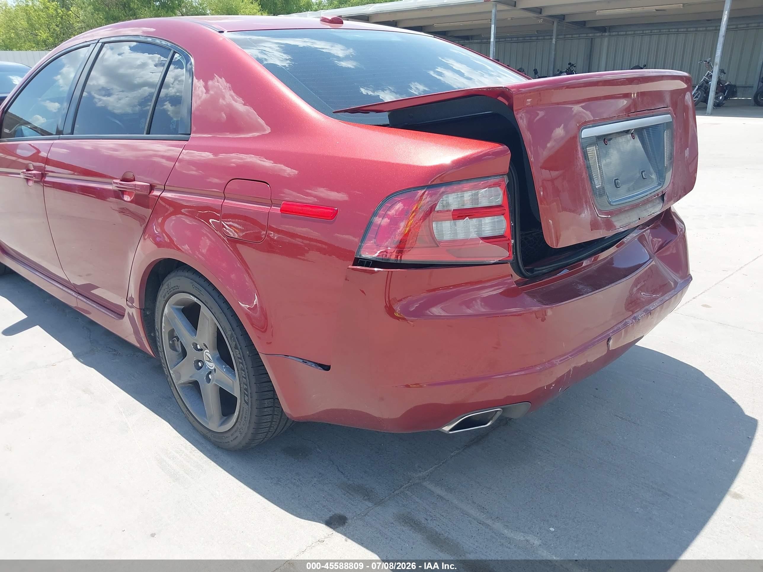 2008 Acura Tl 3.2 Burgundy vin: 19UUA66238A027825