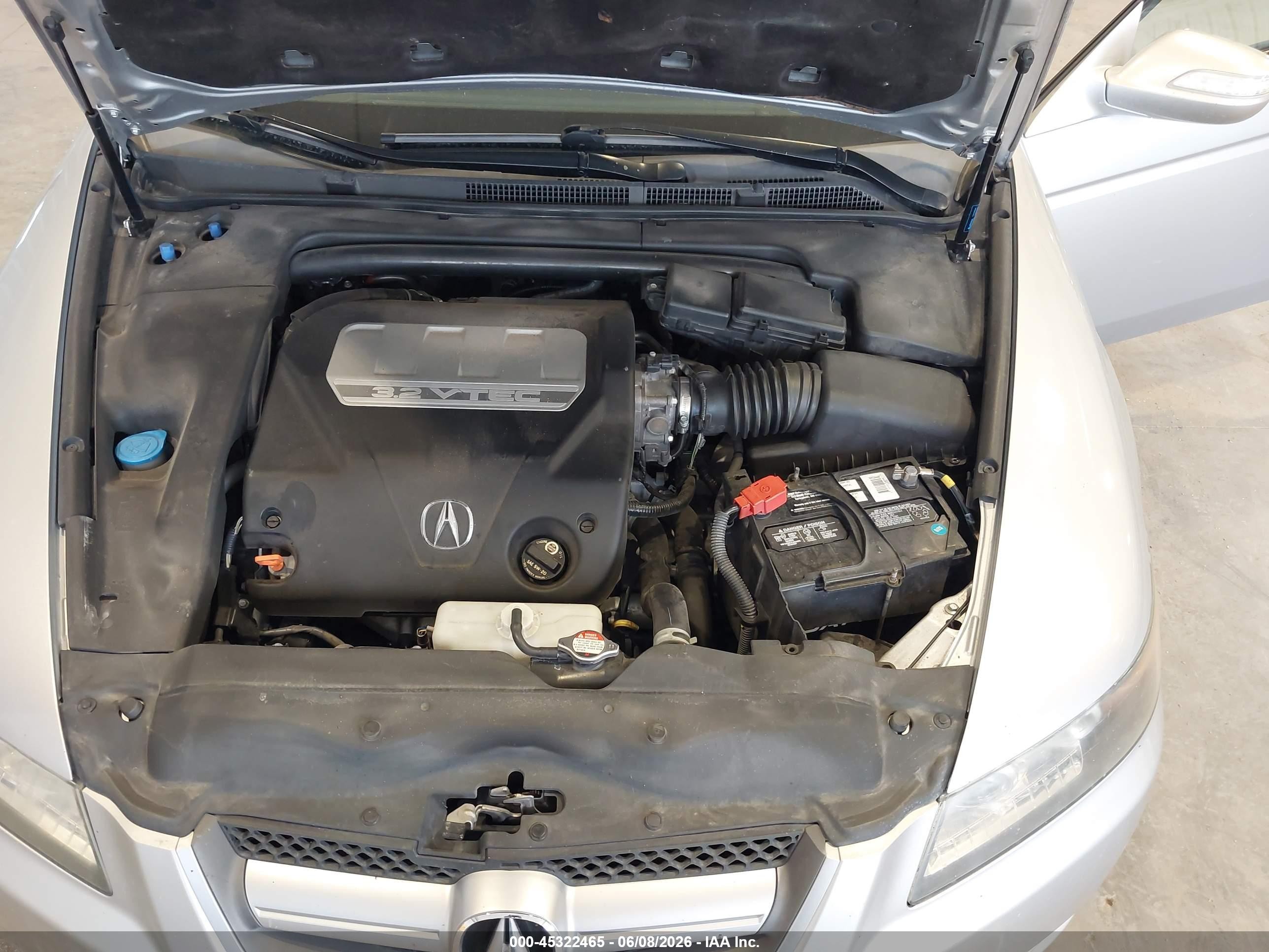 2008 Acura Tl 3.2 Silver vin: 19UUA66238A035374