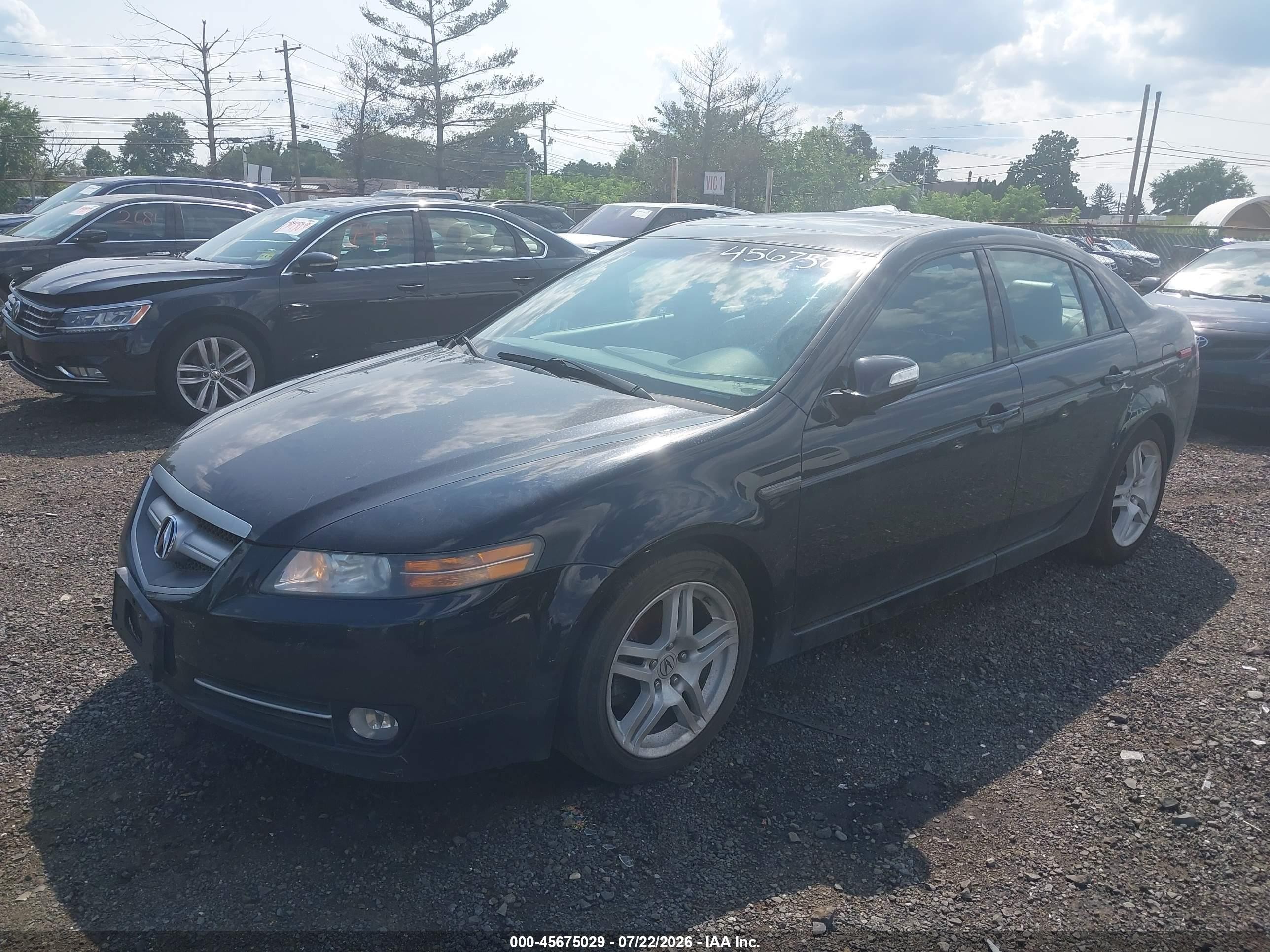 2008 Acura Tl 3.2 Black vin: 19UUA66238A046326