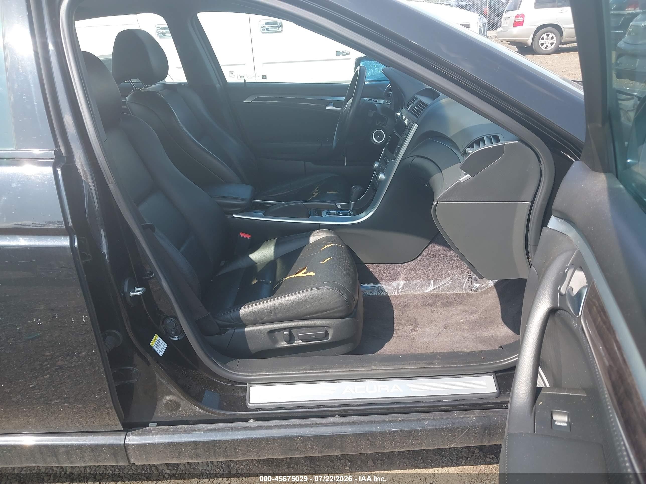 2008 Acura Tl 3.2 Black vin: 19UUA66238A046326