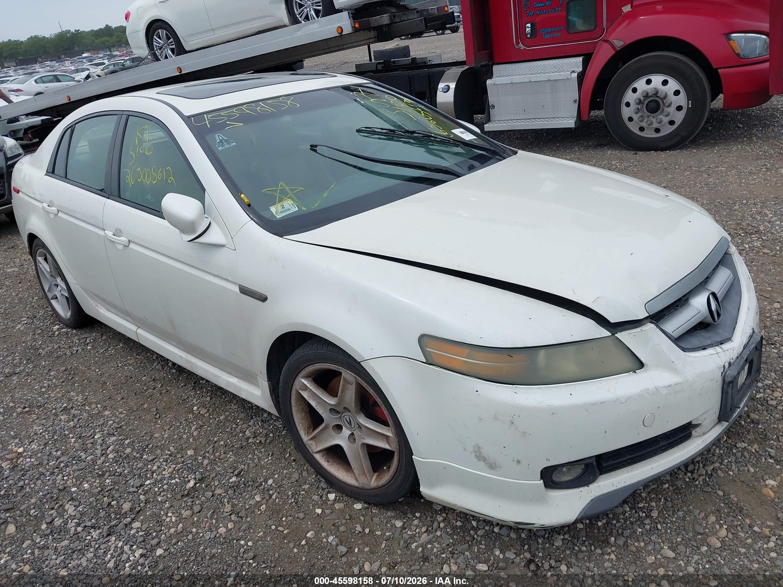 2004 Acura Tl   White vin: 19UUA66244A060620